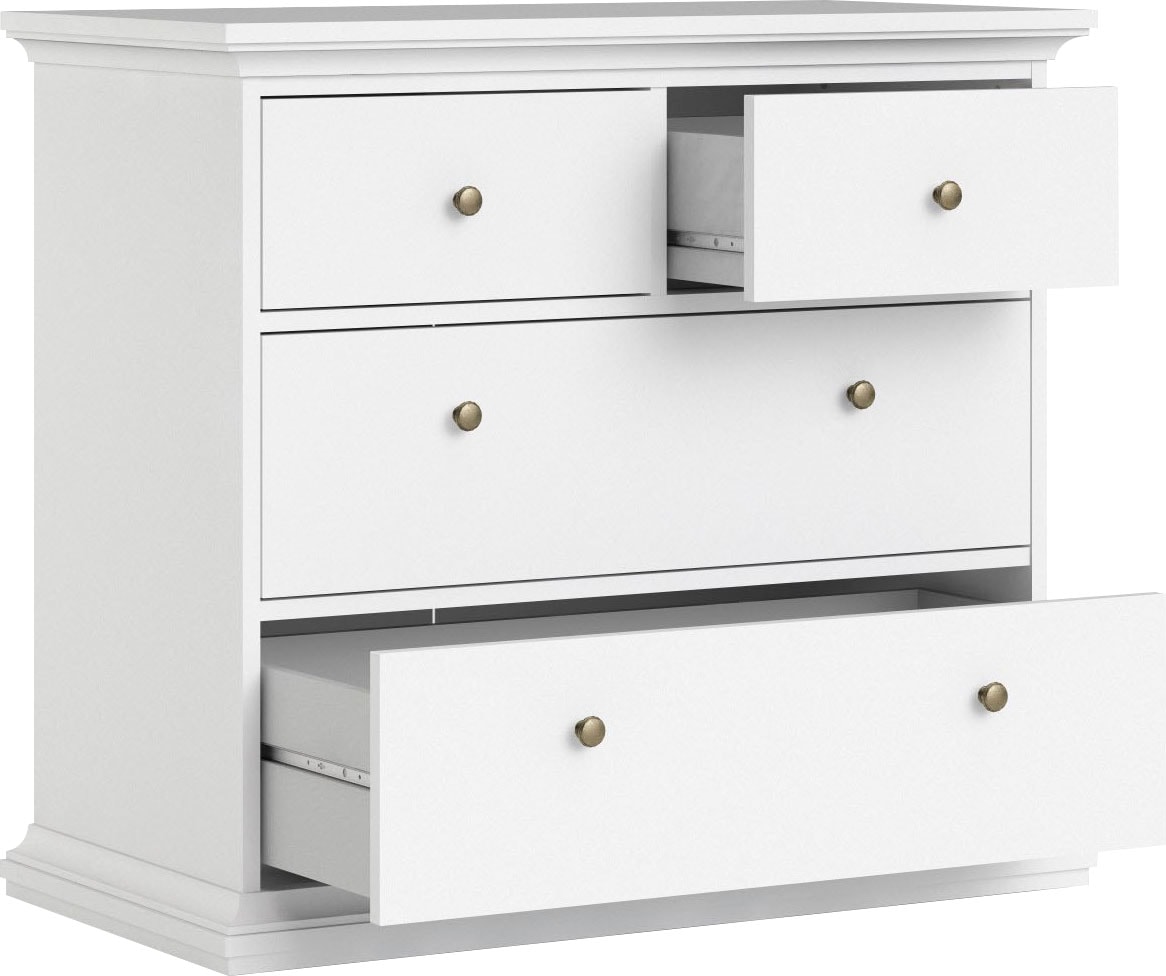 Home affaire Kommode »Paris, Aufbewahrung, Schubladenschrank, Stauraum«, mit 4 Schubladen, Breite 96 cm, Höhe 87 cm