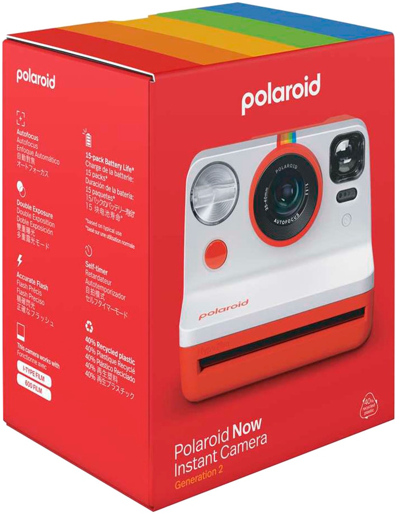 Polaroid Sofortbildkamera »Now Gen 2«, Optisch hochwertige Objektive aus Polycarbonat und Acryl