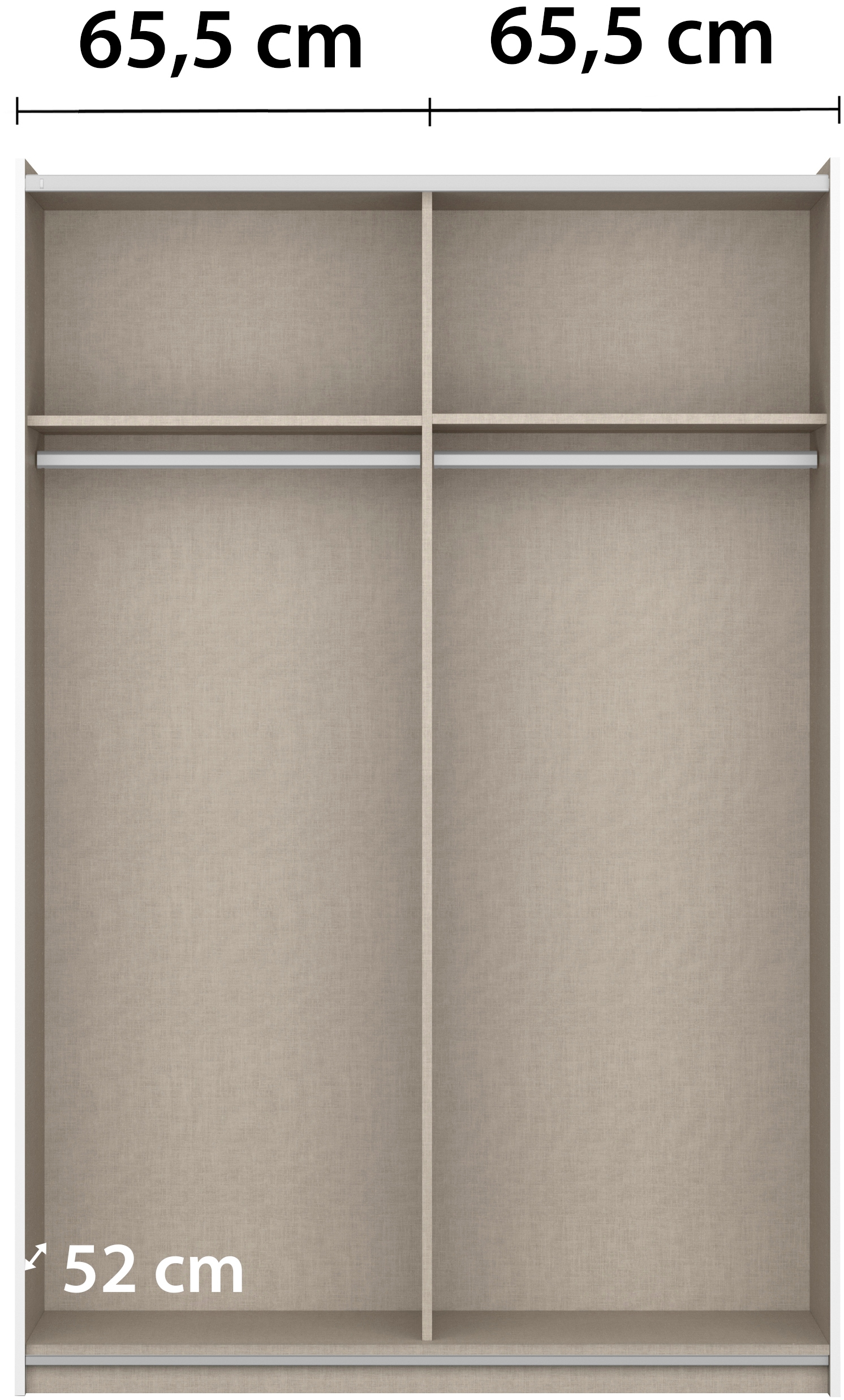 rauch Schwebetürenschrank »Kleiderschrank Drehtürenschrank Schrank Garderobe KRONACH TOPSELLER« in 3 Ausstattungen BASIC/CLASSIC/PREMIUM, Breiten 131/175/218/261 cm,  optional ohne, mit 1 oder 2 Spiegel, viel Stauraum MADE IN GERMANY