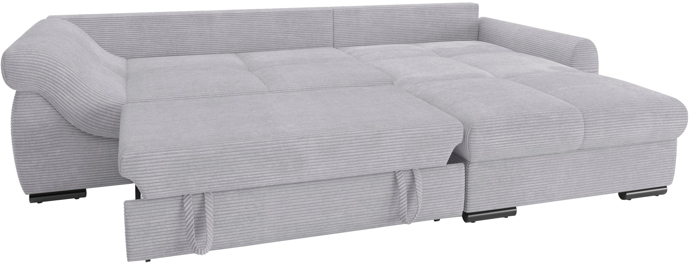 Mr. Couch Ecksofa »Livorno L-Form«, inkl. Hochschläfer-Bettauszug, XL-Bettkasten weiß beschichtet
