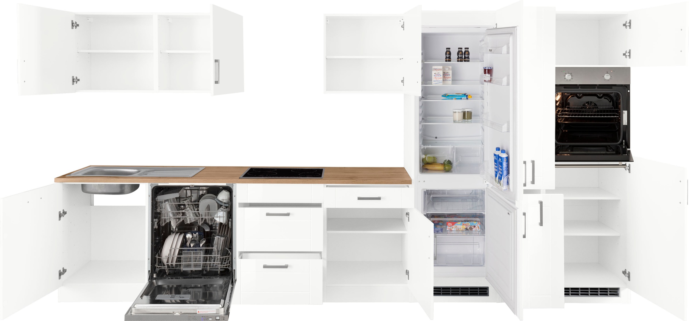 KOCHSTATION Küchenzeile »KS-Tinnum« ohne E-Geräte, Breite 390 cm