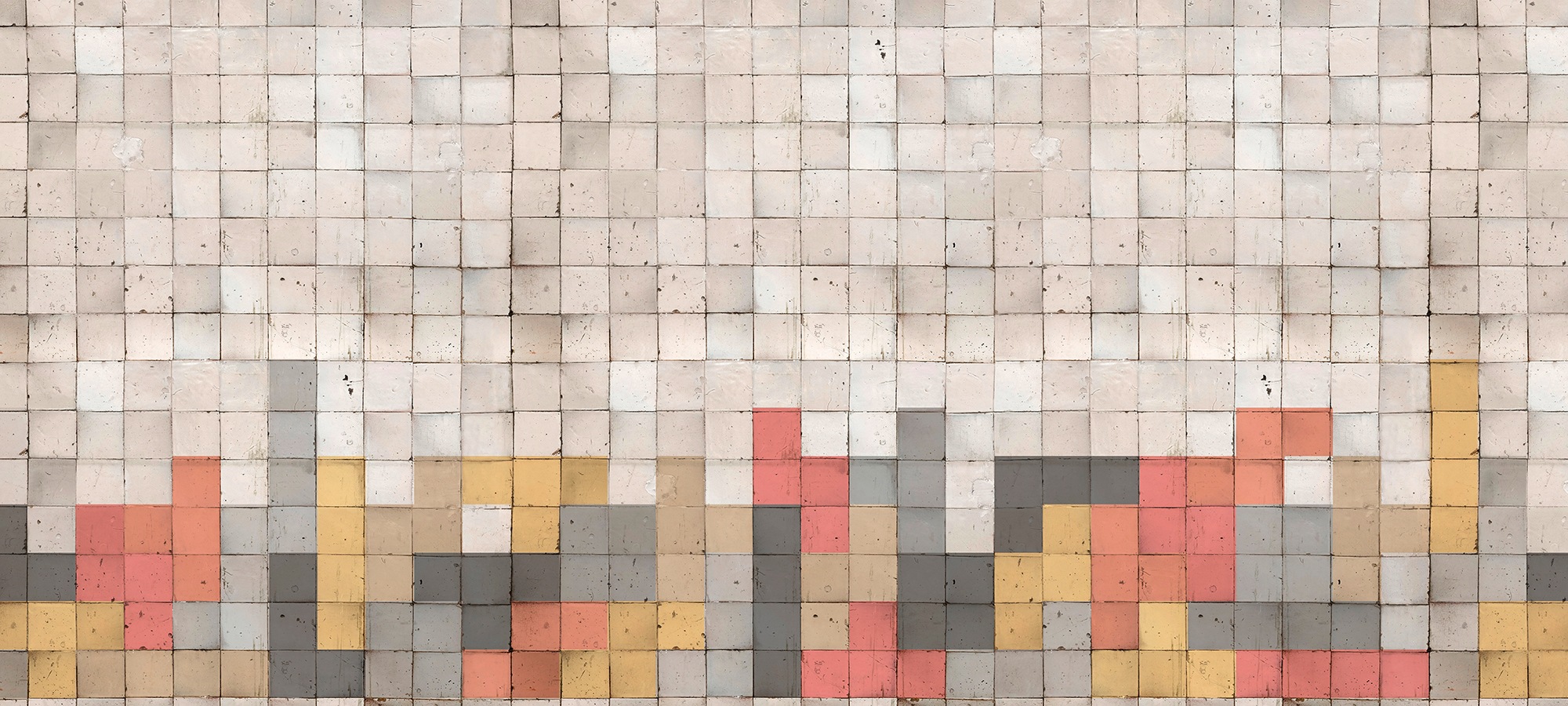 Fototapete »Atelier 47 Mosaic Tetris 2«, geometrisch, Vlies, Wand, Schräge, Decke