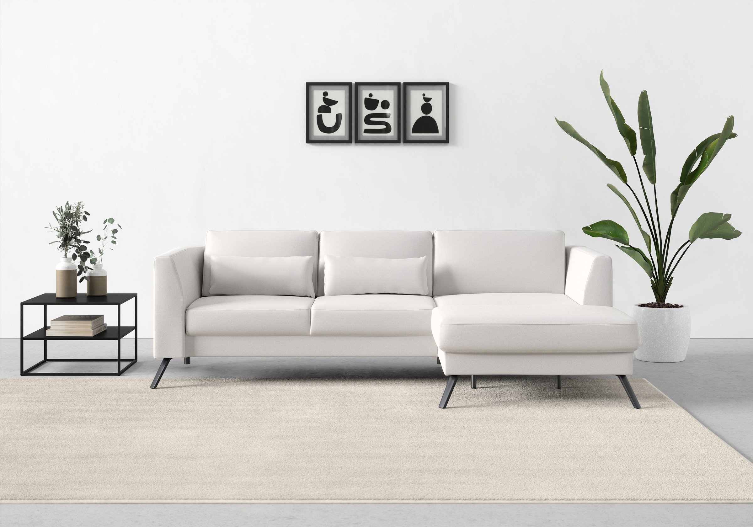 sit&more Ecksofa »Lindholm L-Form«, mit Sitztiefenverstellung und Federkern günstig online kaufen
