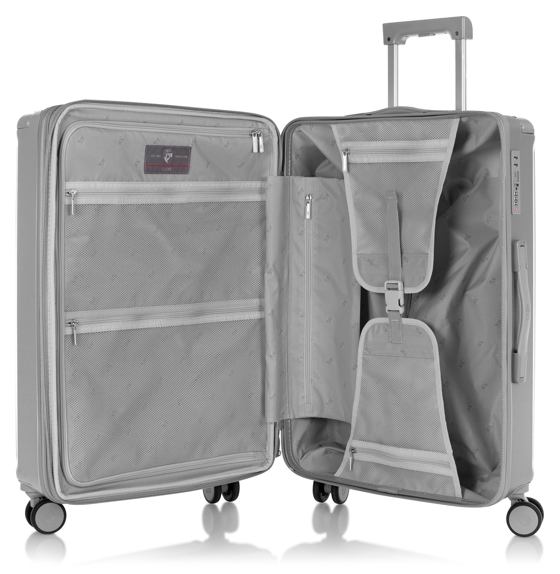 Heys Hartschalen-Trolley »Luxe, in verschiedenen Farben und Größen«, 4 Rollen, Heys x Joachim Llambi Hartschalen-Koffer Volumenerweiterung