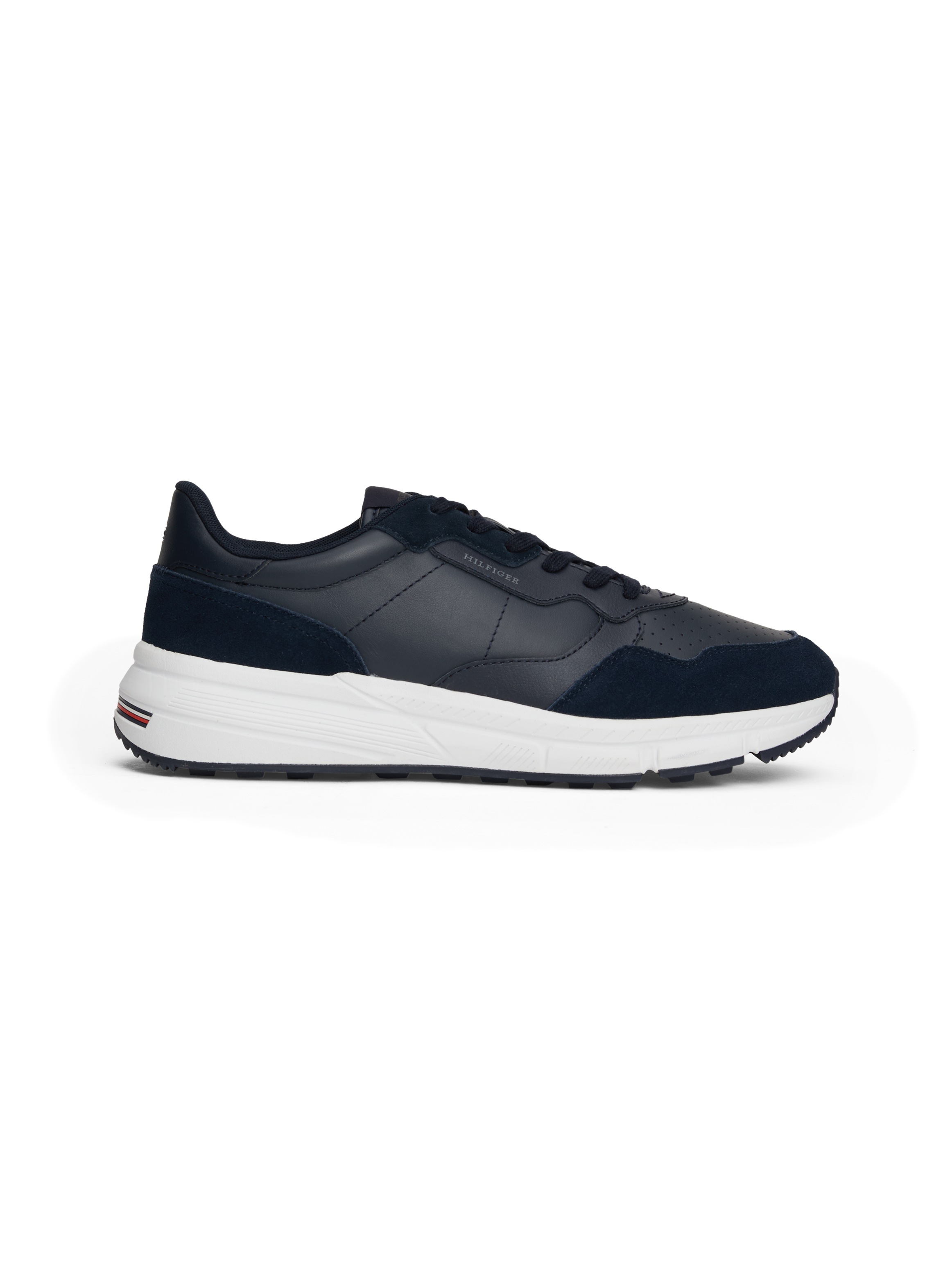 Tommy Hilfiger Keilsneaker »FASTON LTH MIX«, Freizeitschuh, Schnürschuh, Halbschuh mit gepolstertem Schaftrand