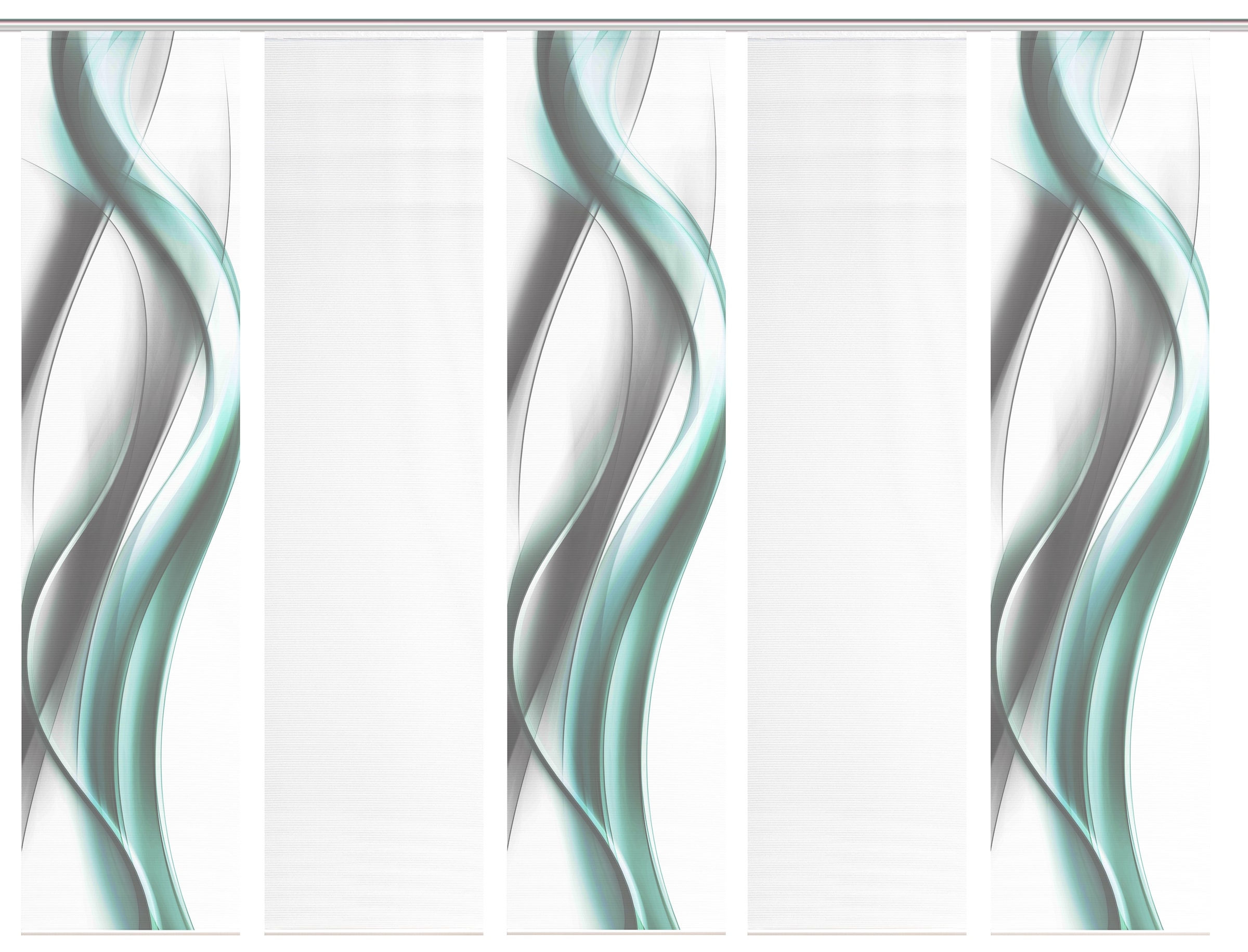 Vision S Schiebegardine »CARA« Paneelwagen 5 Stk. tlg. Schiebevorhang,Bambusoptik,Digitaldruck,SET