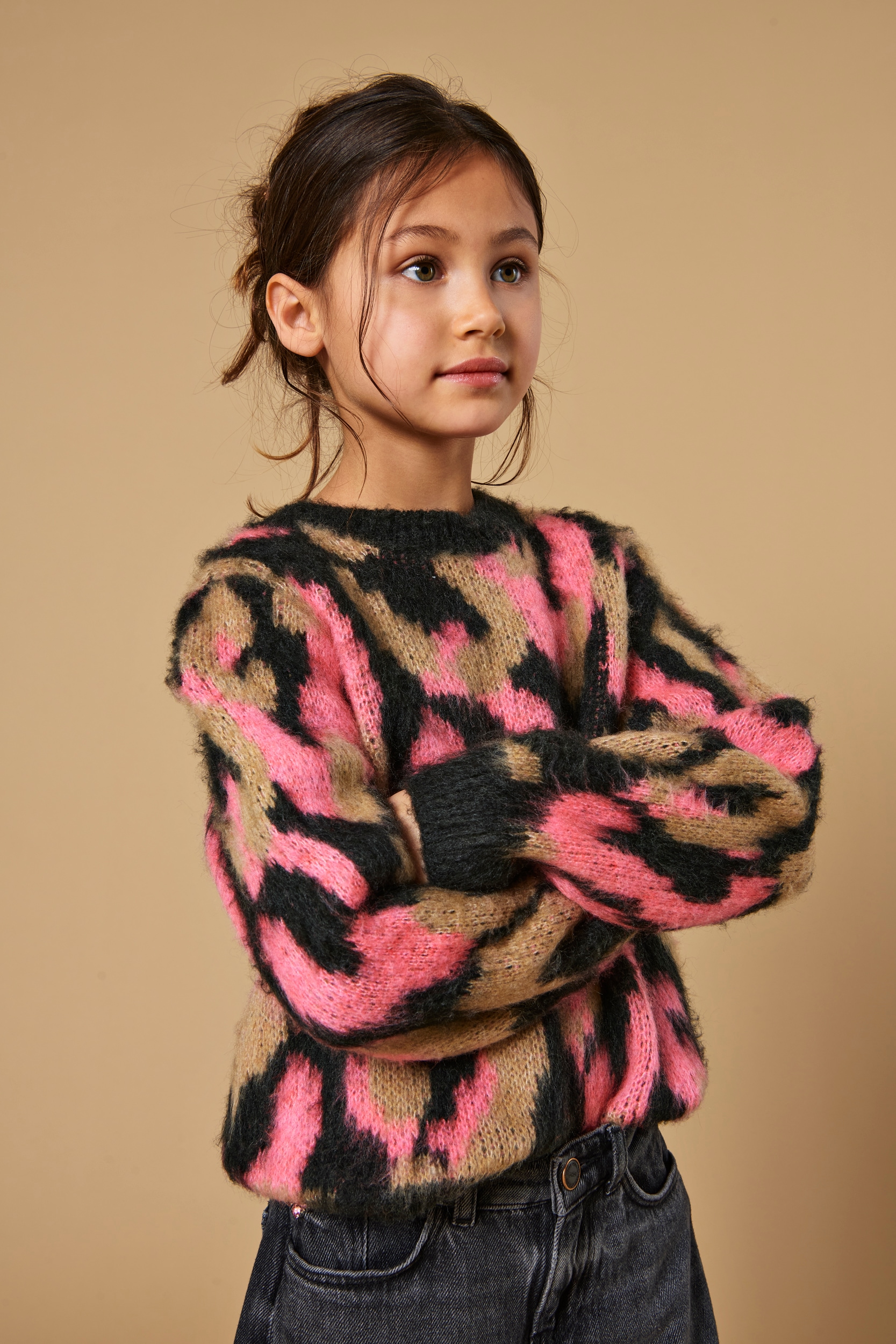 KIDS ONLY Rundhalspullover »KOGWILD L/S JQ O-NECK KNT«