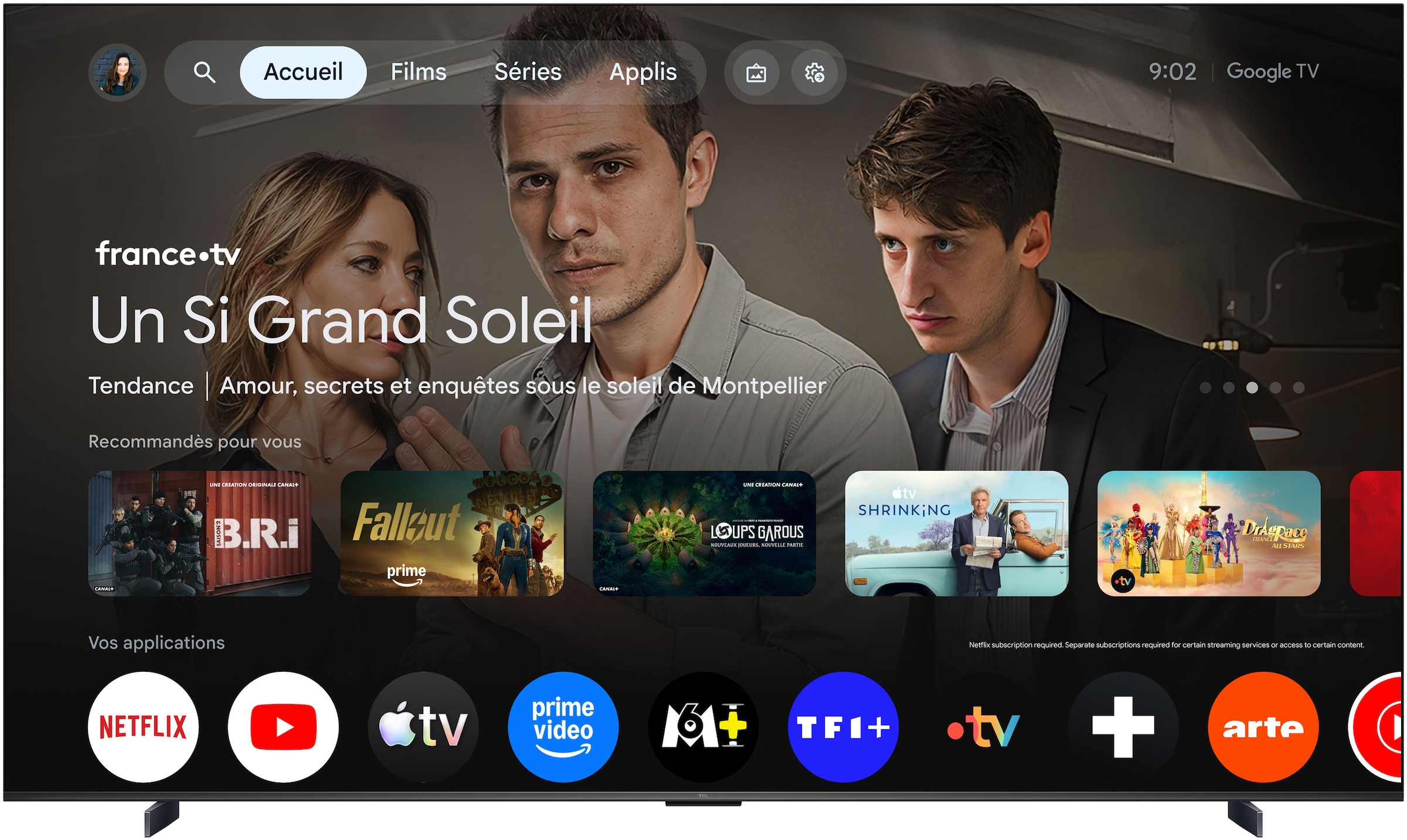 TCL LED-Fernseher »98T8D« 248 cm/98 ″ Smart-TV