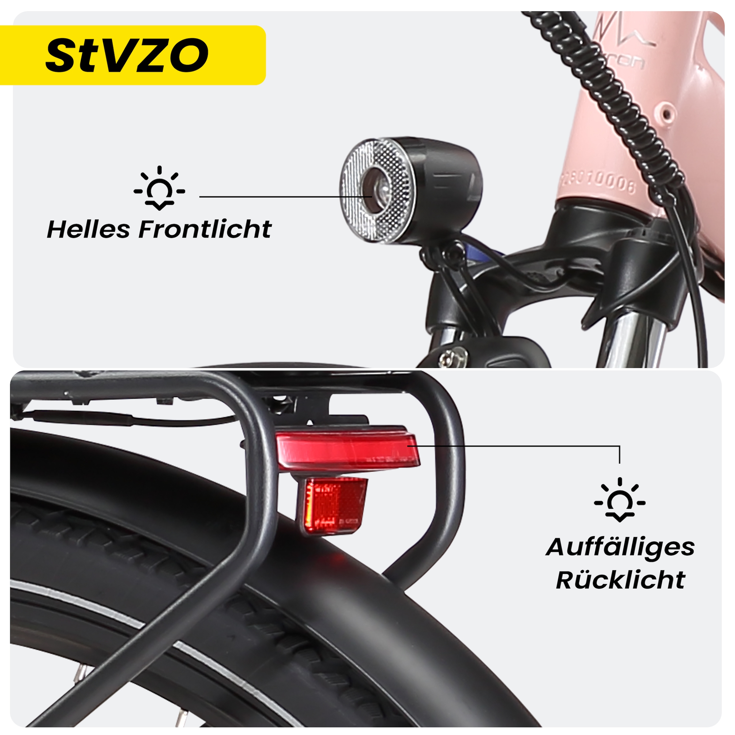 Maxtron »Maxtron Urban 8 City-E-Bike 28 Zoll« 7 Gang Shimano Kettenschaltung Mittelmotor 250 W (mit integr. Akku), Elektrofahrrad für Alltag und Einkauf