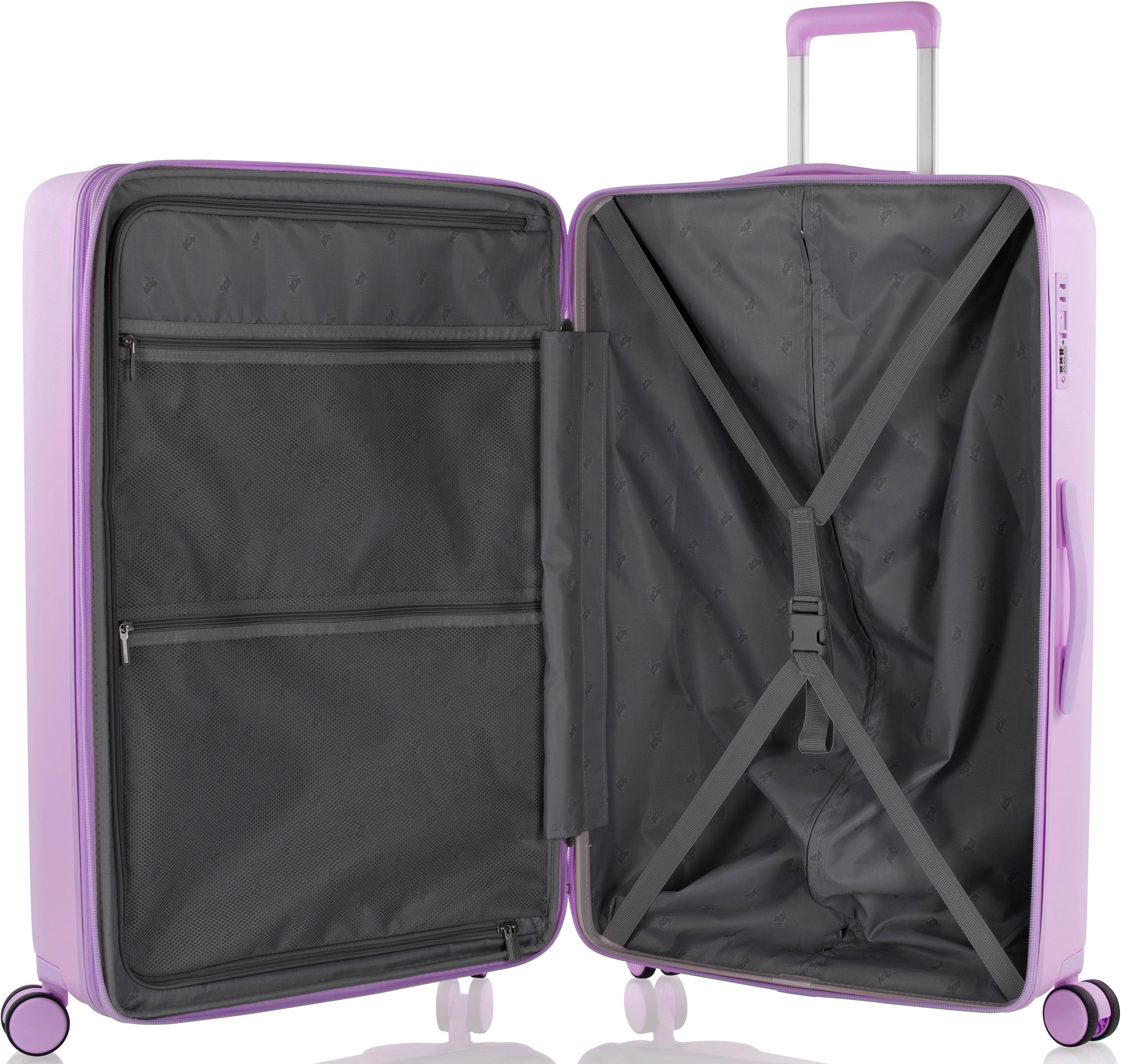 Heys Hartschalen-Trolley »Pastel, in verschiedenen Farben und Größen«, 4 Rollen, Heys x Joachim Llambi Handgepäck-Koffer TSA Schloss Volumenerweiterung