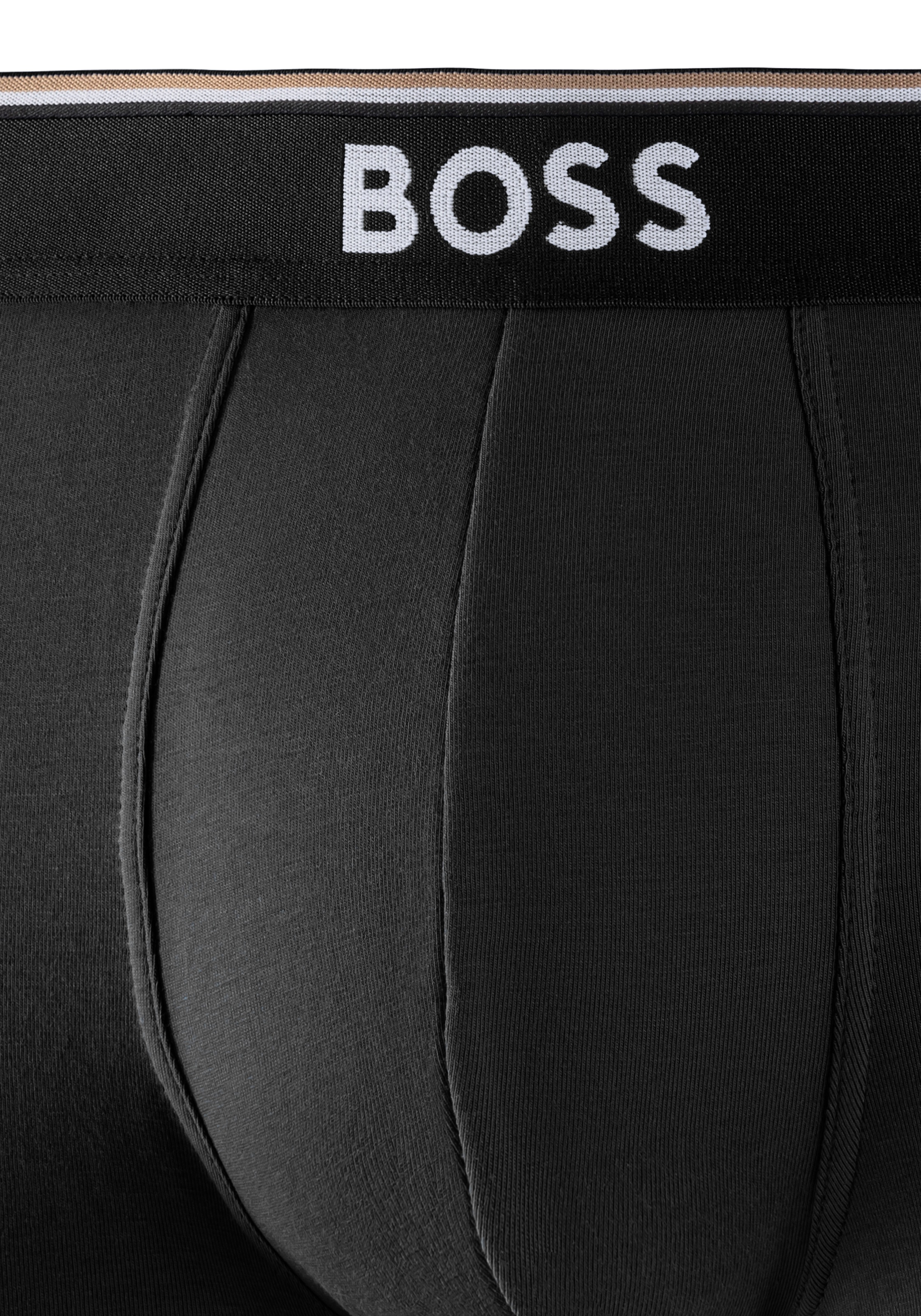 BOSS Langer Boxer »Brief 3 PACK«, mit farblich passendem Webbund