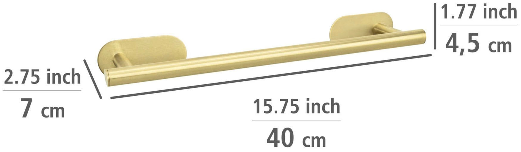 WENKO Handtuchstange »Turbo-Loc® Orea« 40 cm, Befestigen ohne Bohren