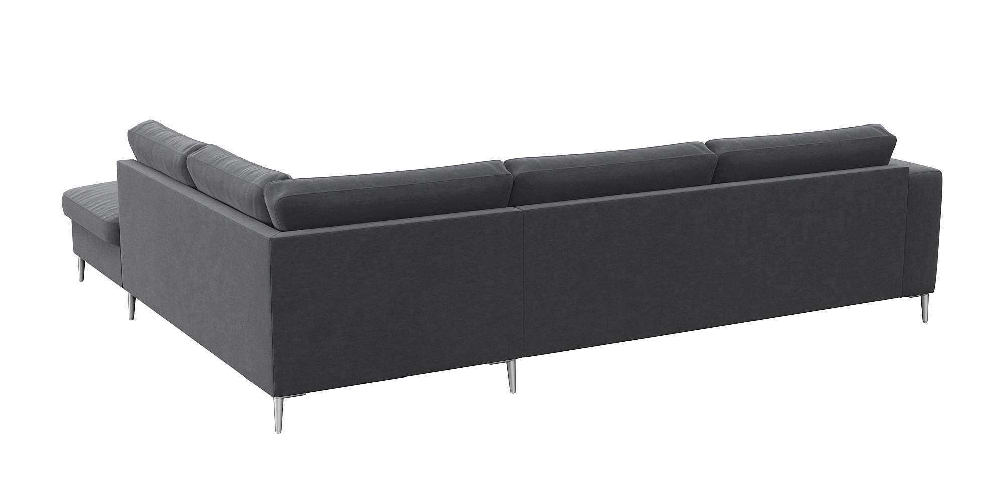 FLEXLUX Ecksofa »Fiore, super Sitzkomfort durch Kaltschaum im Sitz, L-Form«, breite Armlehnen, Füße Alu