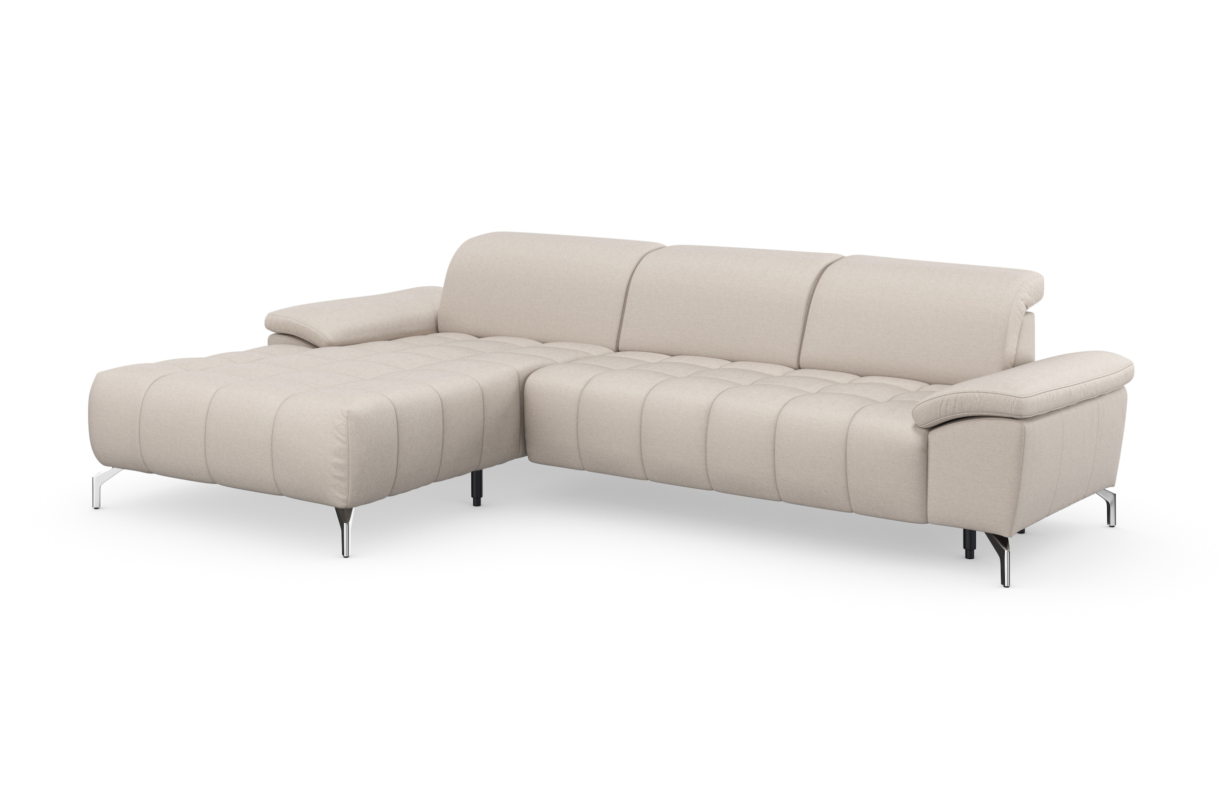 sit&more Ecksofa »Cool L-Form«, wahlweise mit Kopfteilverstellung und Vorziehsitz, motorisch