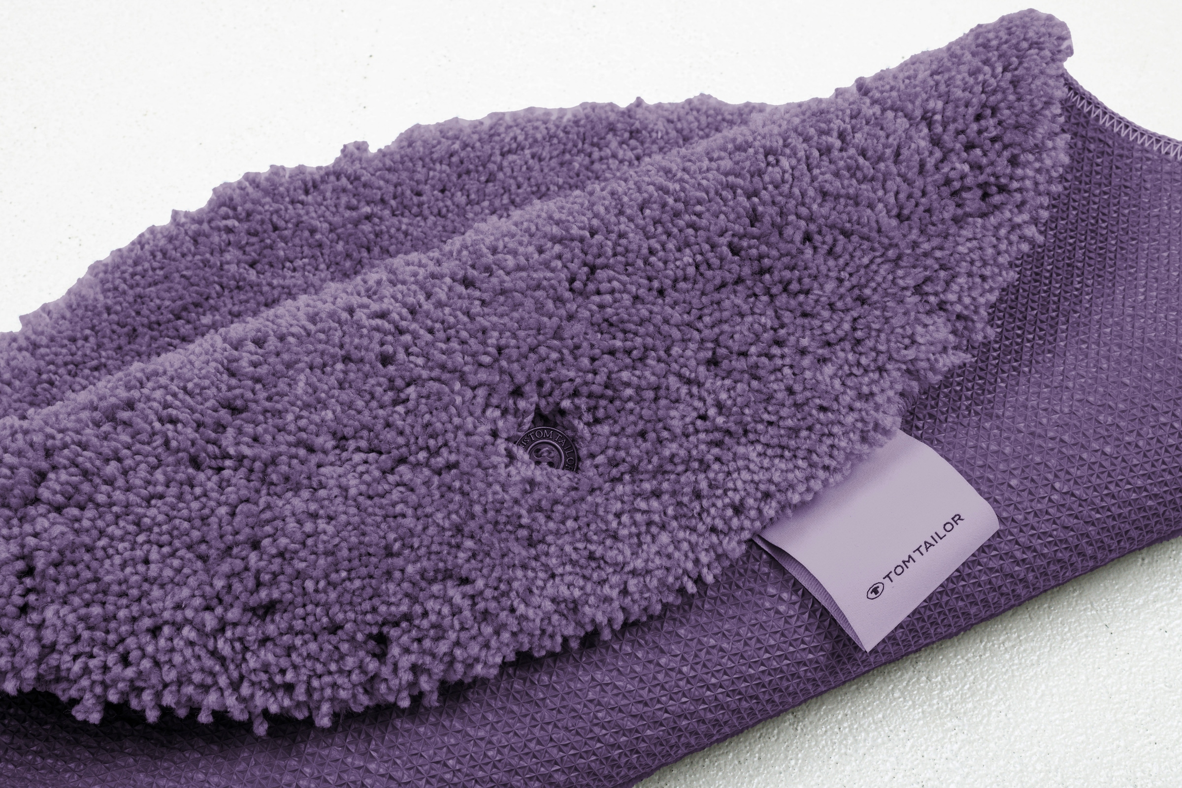 TOM TAILOR Badematte »Cozy Bath UNI«, rutschhemmend beschichtet, fußbodenheizungsgeeignet, Badteppich, Uni Farben, rechteckig, rund und oval erhältlich