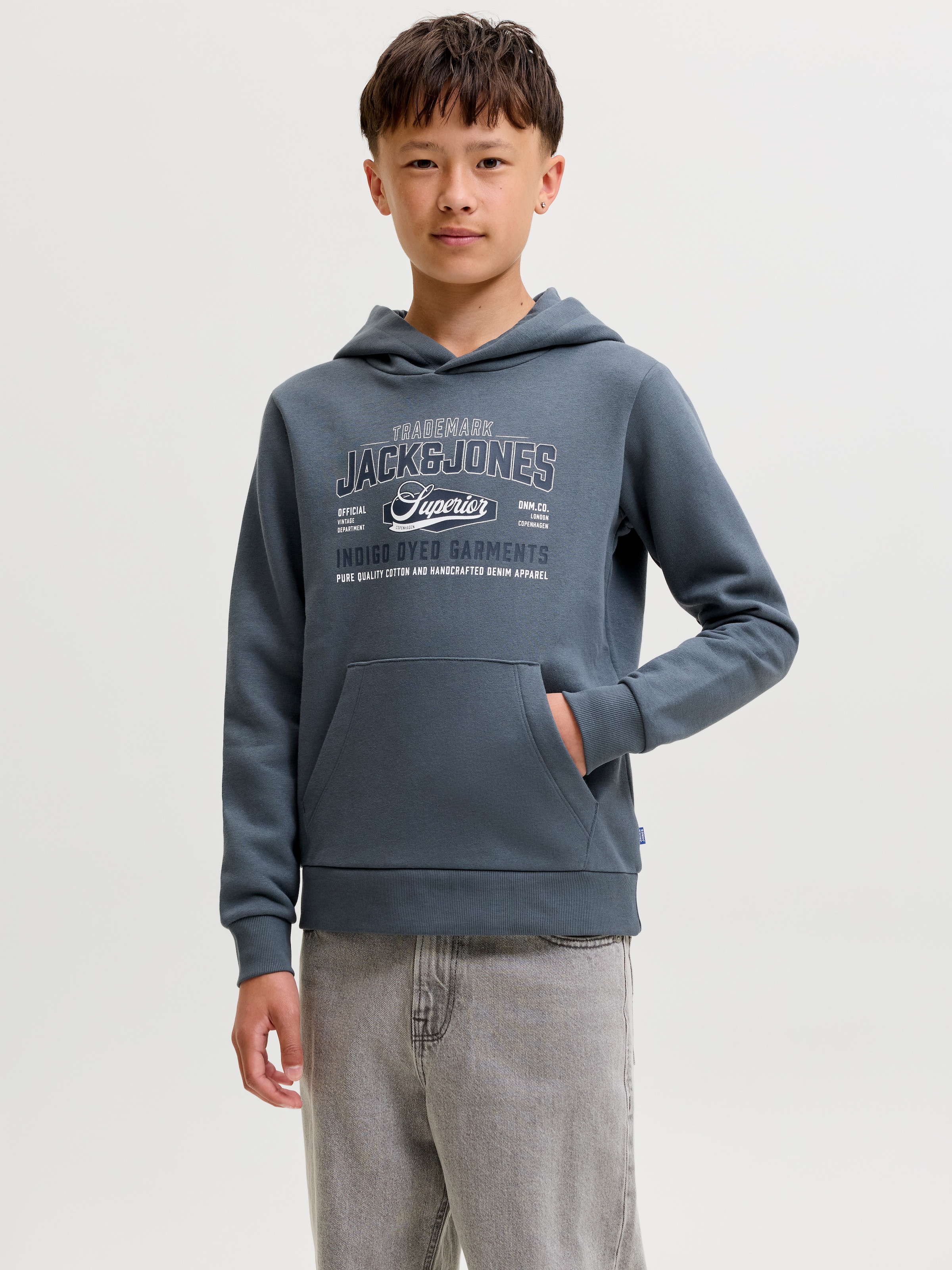 Jack & Jones Junior Kapuzensweatshirt »JJELOGO SWEAT HOOD 2 COL AW26 SN JNR«, Baumwolle, regular fit
