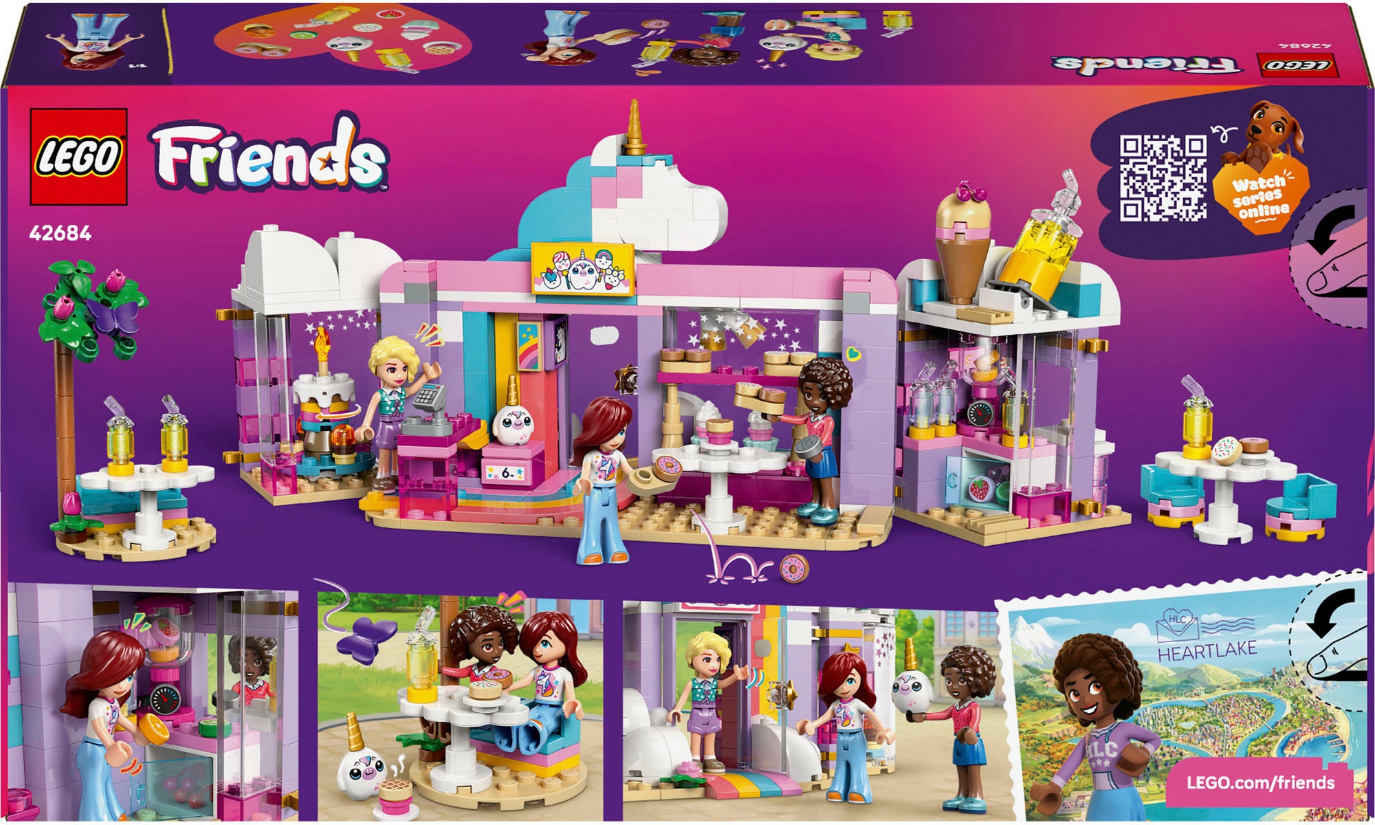 LEGO® Konstruktionsspielsteine »Einhorn-Traumcafé (42684), LEGO Friends« Made in Europe