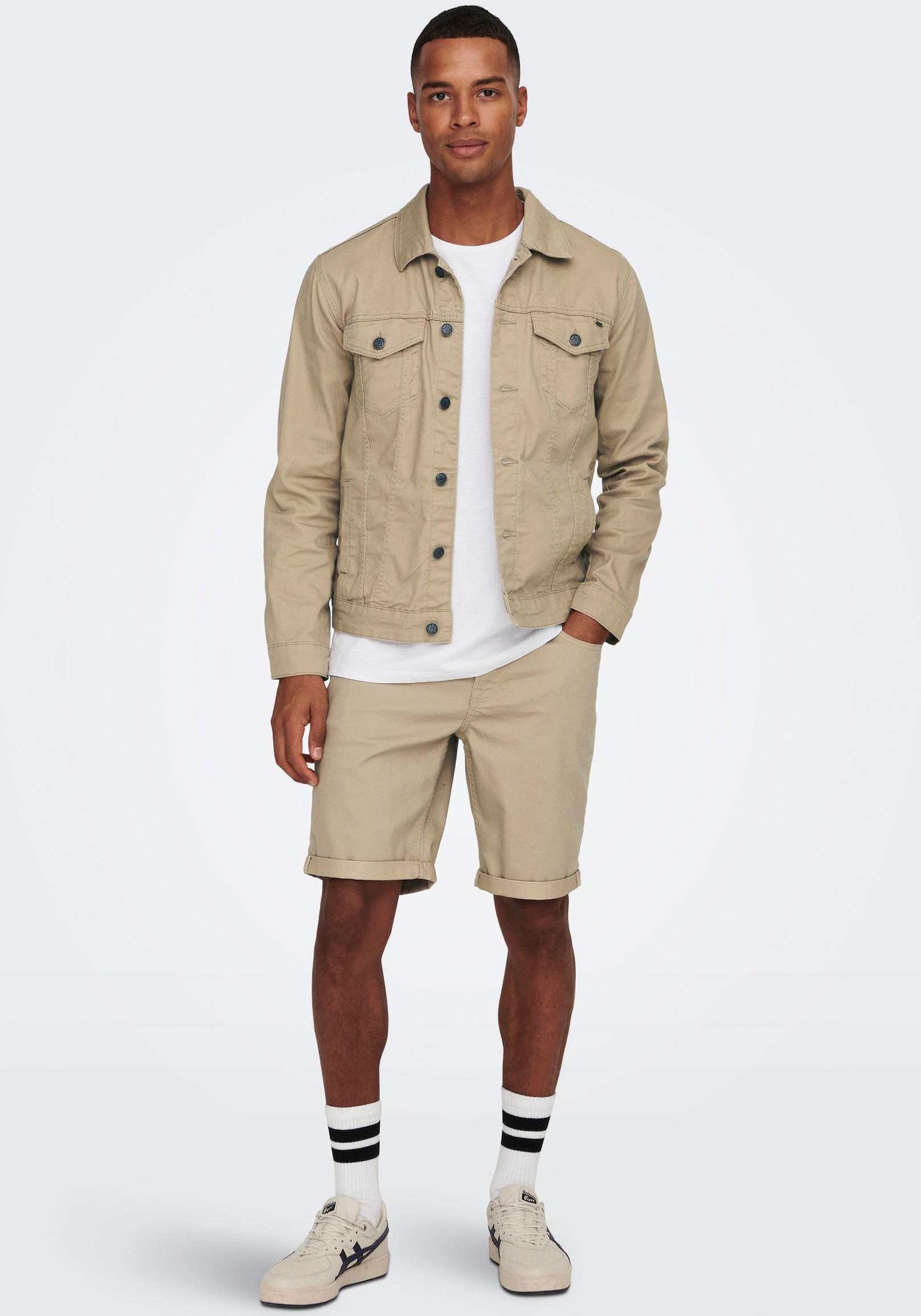 4. Bild von ONLY & SONS Jeansshorts »ONSPLY LIFE REG TWILL 4451 SHORTS«