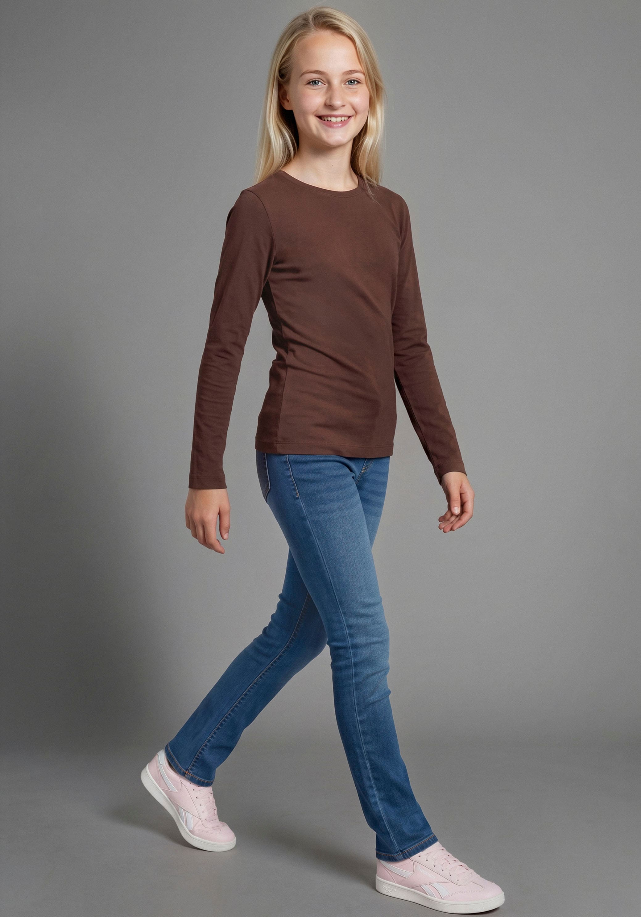 H.I.S Langarmshirt »3er Pack H.I.S Shirts in modischen Farben, Must-Have Basic« Packung, 3,  3 Basic Langarmshirts in Paket, hüftlang, Basic-Passform