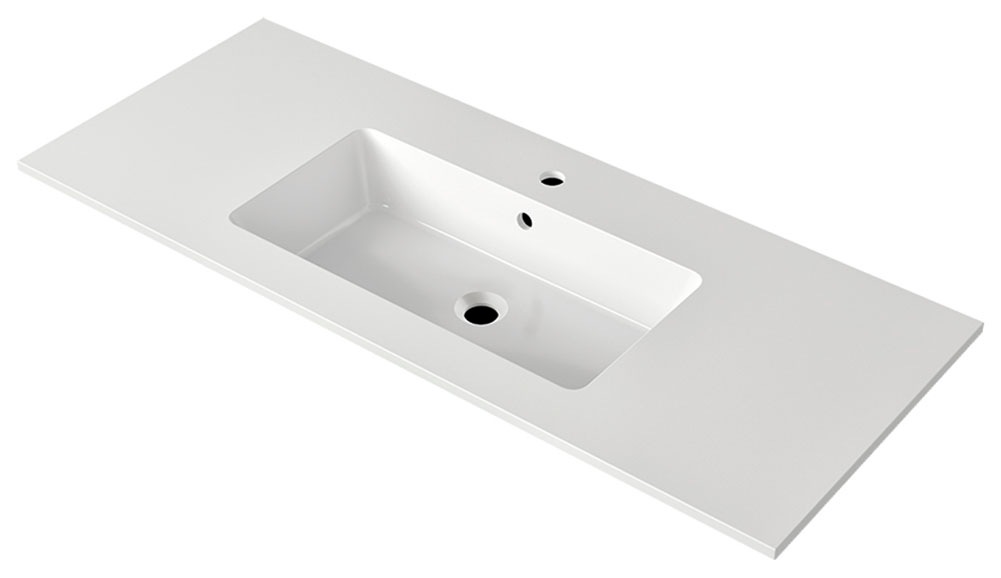 nobilia® Badmöbel-Set »Levere«, (4 St., vormontiert, mit Soft-Close), Hochglanz, inkl. Spiegel mit Touch-Sensor, in vier Breiten