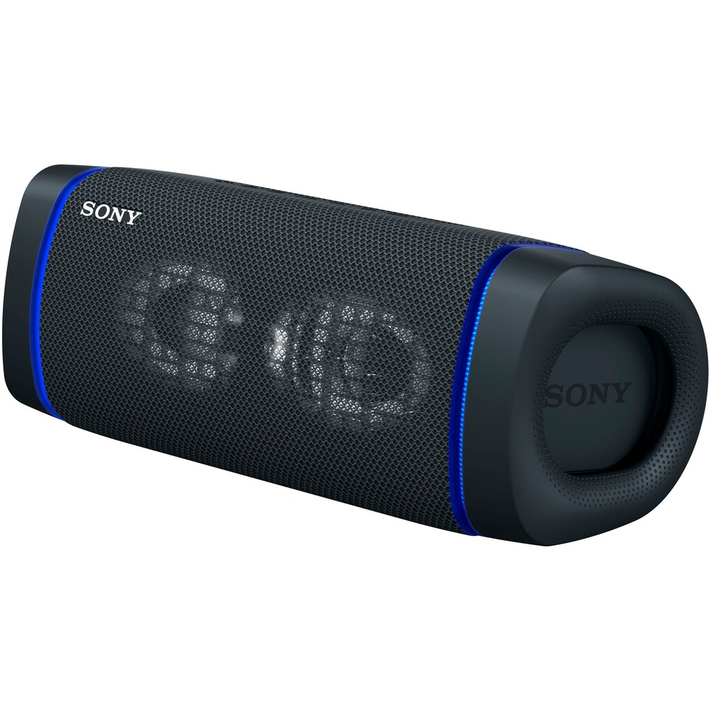 Sony Bluetooth-Lautsprecher »SRS-XB33 tragbarer, kabelloser«, Mehrfarbige Lichtleiste, Lautsprecherbeleuchtung, wasserabweisend, Extra Bass