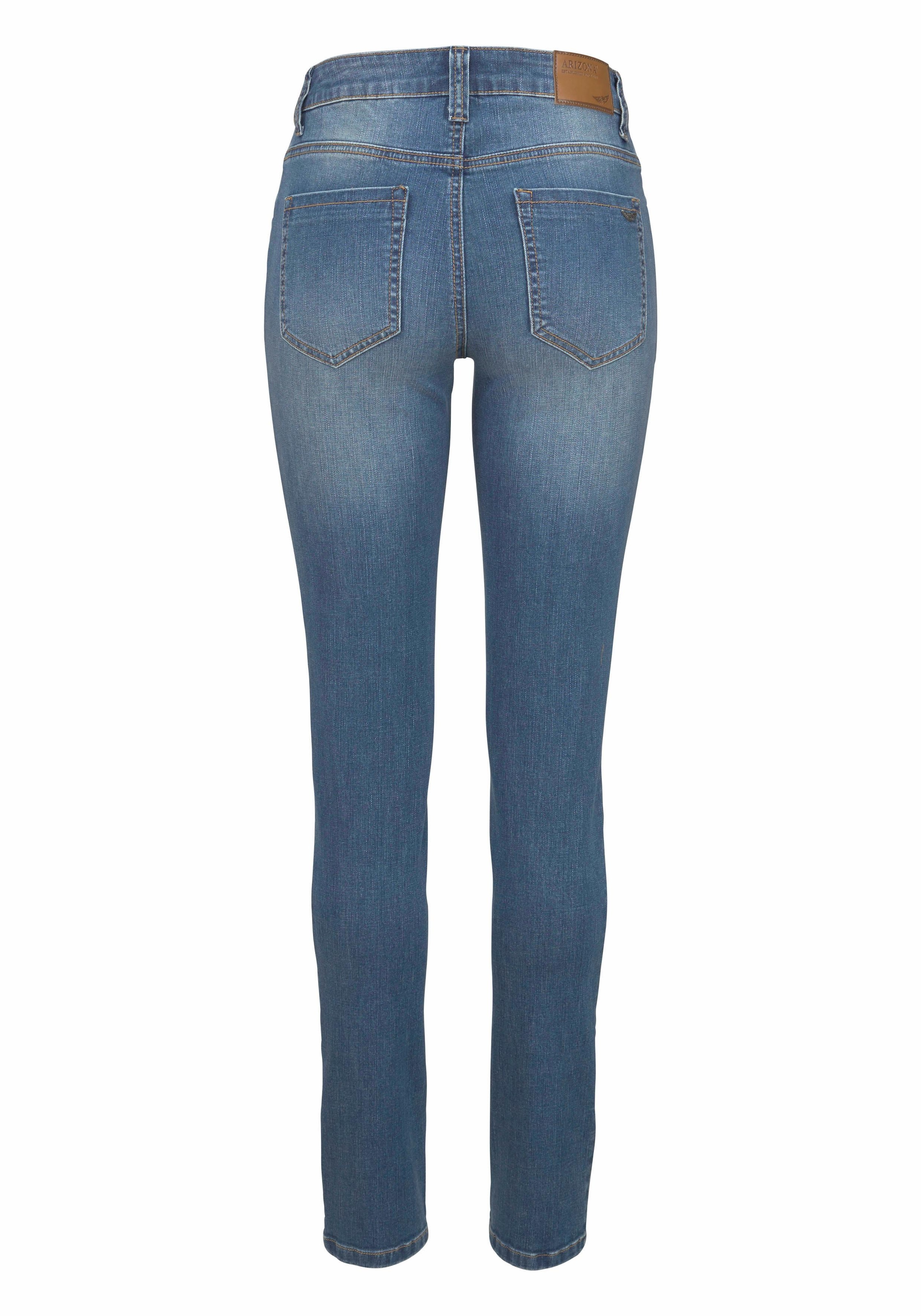 Arizona Slim-fit-Jeans »Curve-Collection«, hohe Leibhöhe, Five-Pocket-Design, Zip-Fly