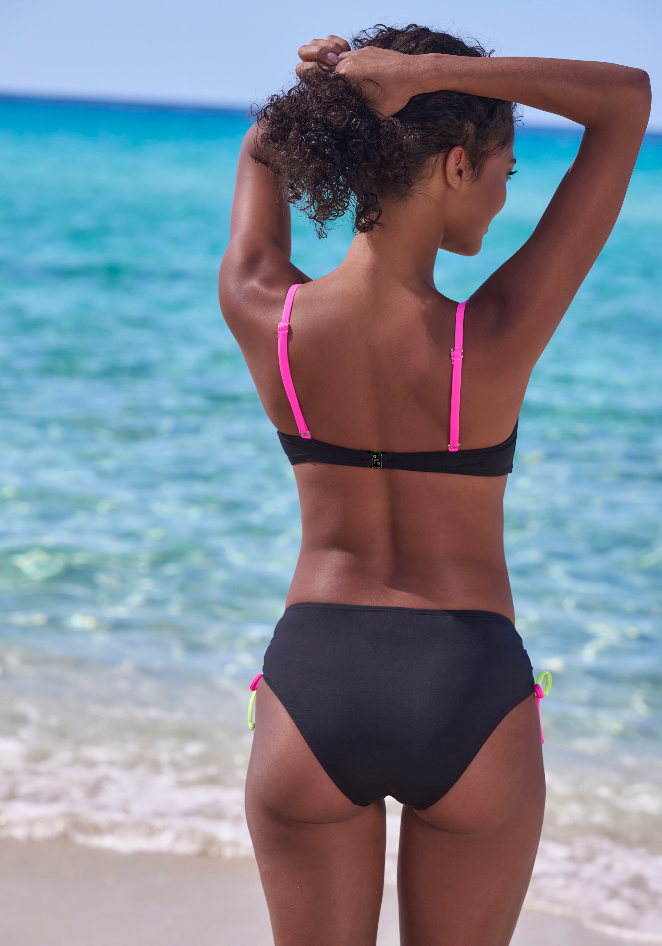 Buffalo Bügel-Bandeau-Bikini-Top »Pop«, Mit kontrastfarbigen Trägern
