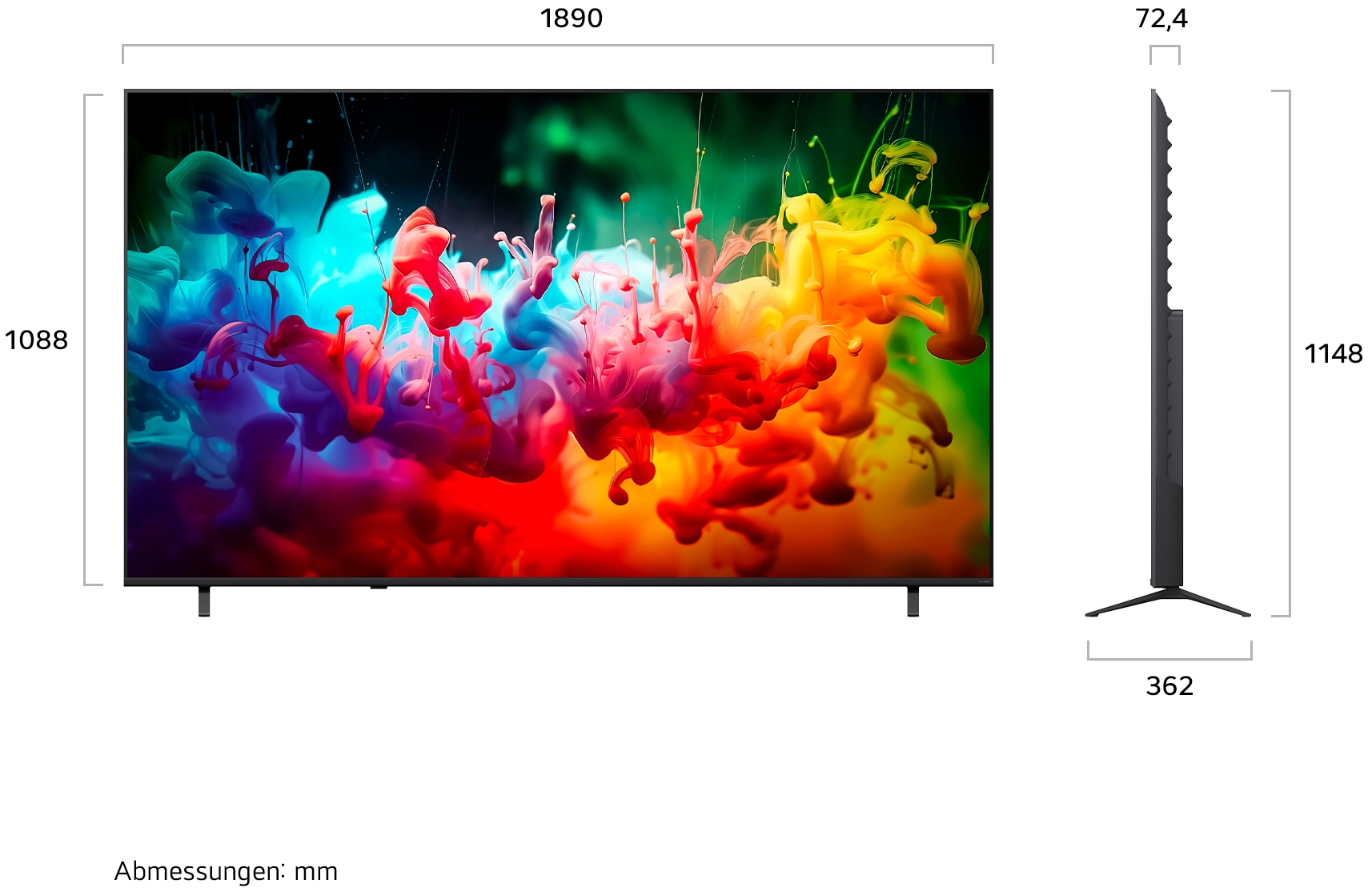 LG QNED-Fernseher »85QNED70B6A« 215 cm/85 ″ Smart-TV