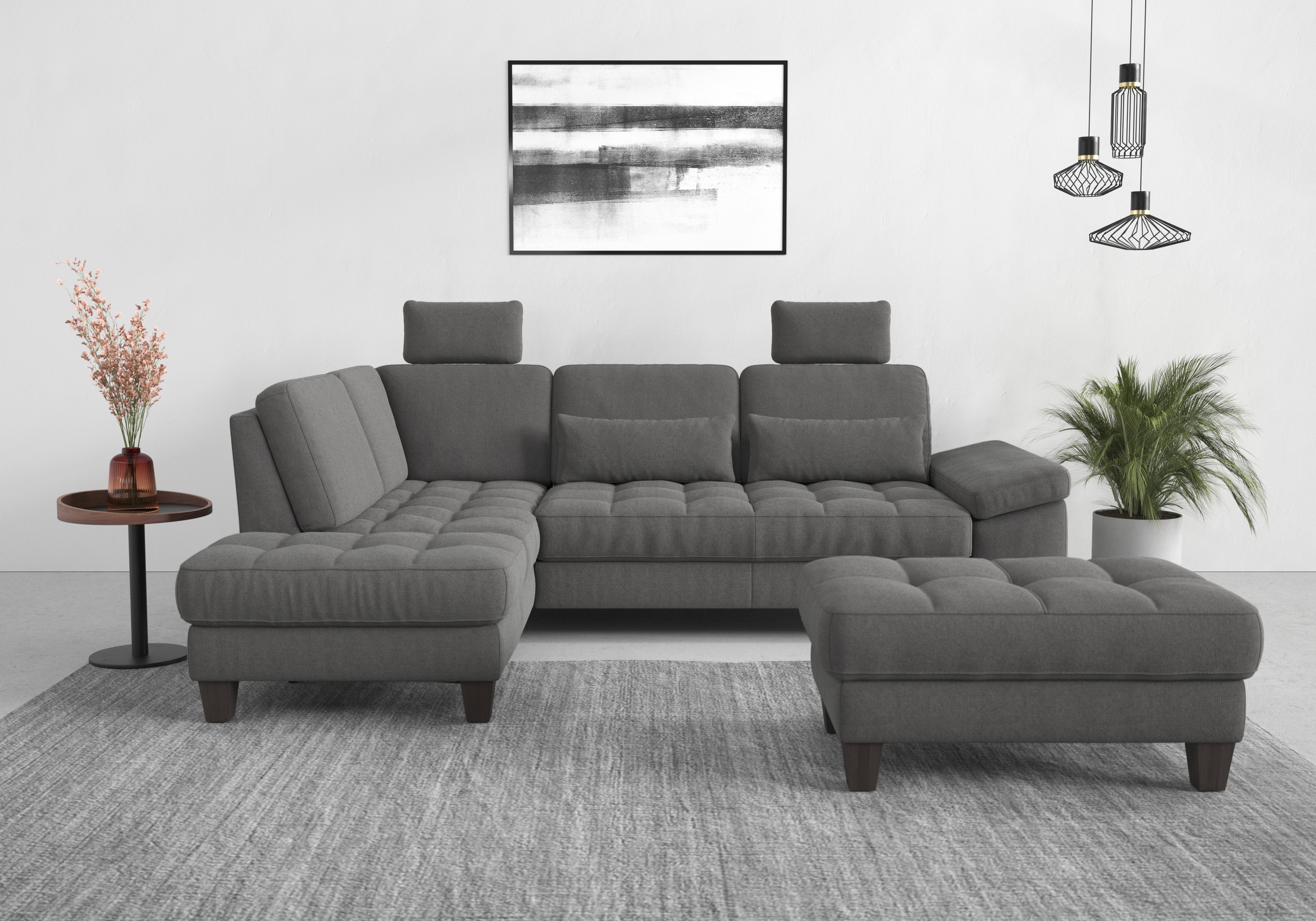 sit&more Ecksofa »Westham L-Form«, mit Ottomane, mit oder ohne Bettfunktion, Bettkasten, Verstellung