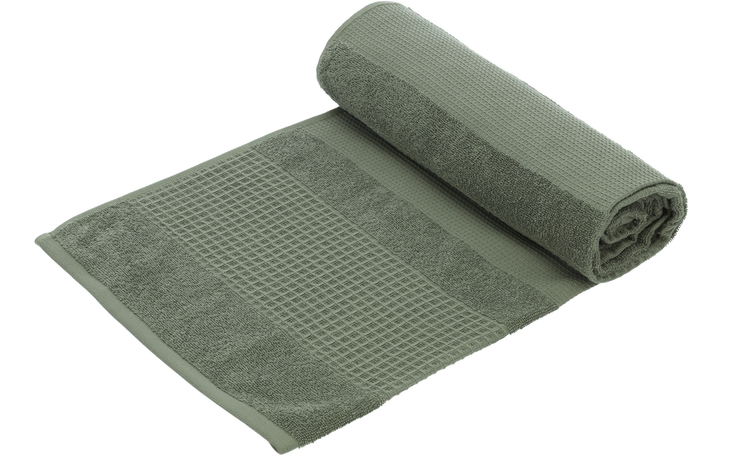 Hamamtuch »Shallow« Yogatuch - passend für jede Matte grün Waffelpiqué, Baumwolle B/L: 67cmx180cm, 1 Stk., Waffelpiqué