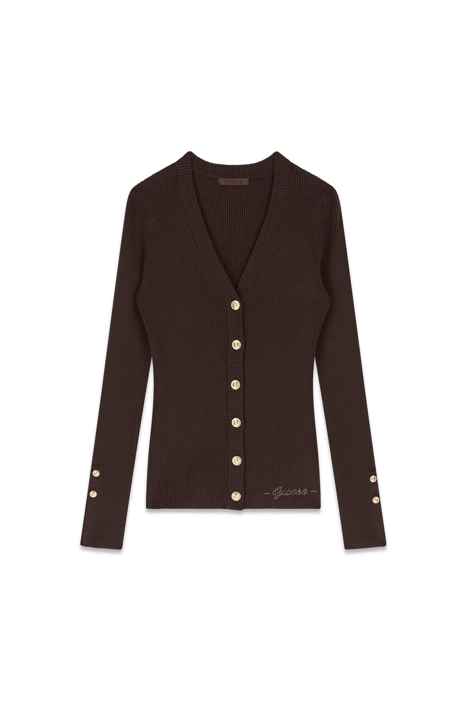 Guess Cardigan »LS VN ELLIE CARDI SWTR« mit geknöpften Ärmelenden, Viskosemix