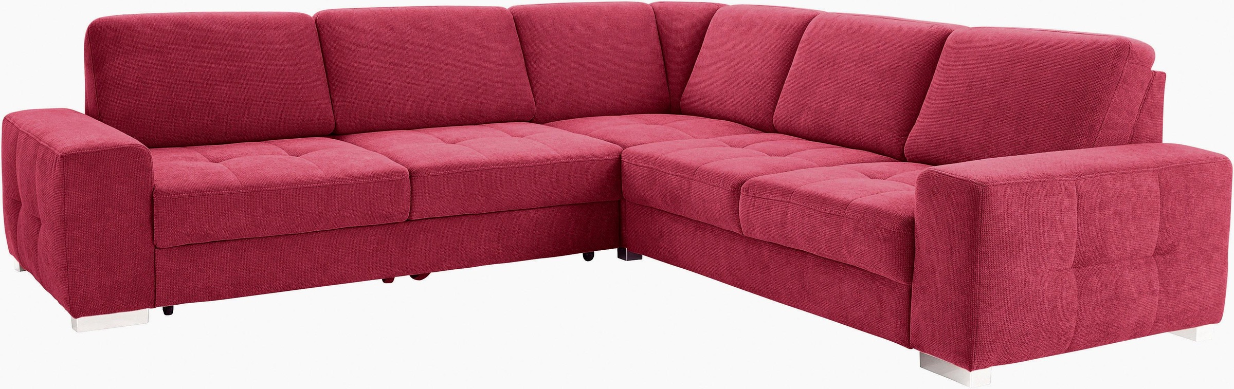 sit&more Ecksofa »Santorini L-Form«, mit Federkern und Sitztiefenverstellung, wahlweise mit Bettfunktion