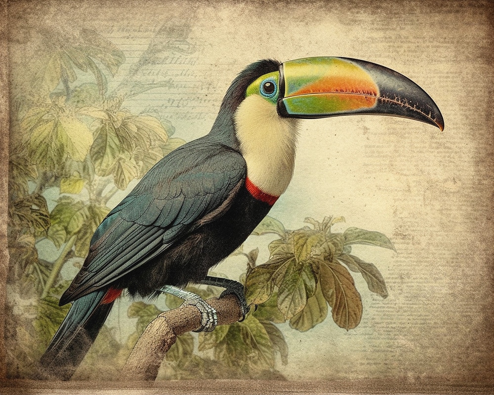 A.S. Création Leinwandbild »Toucan Vintage - Wandbild Beige Keilrahmen Kind günstig online kaufen