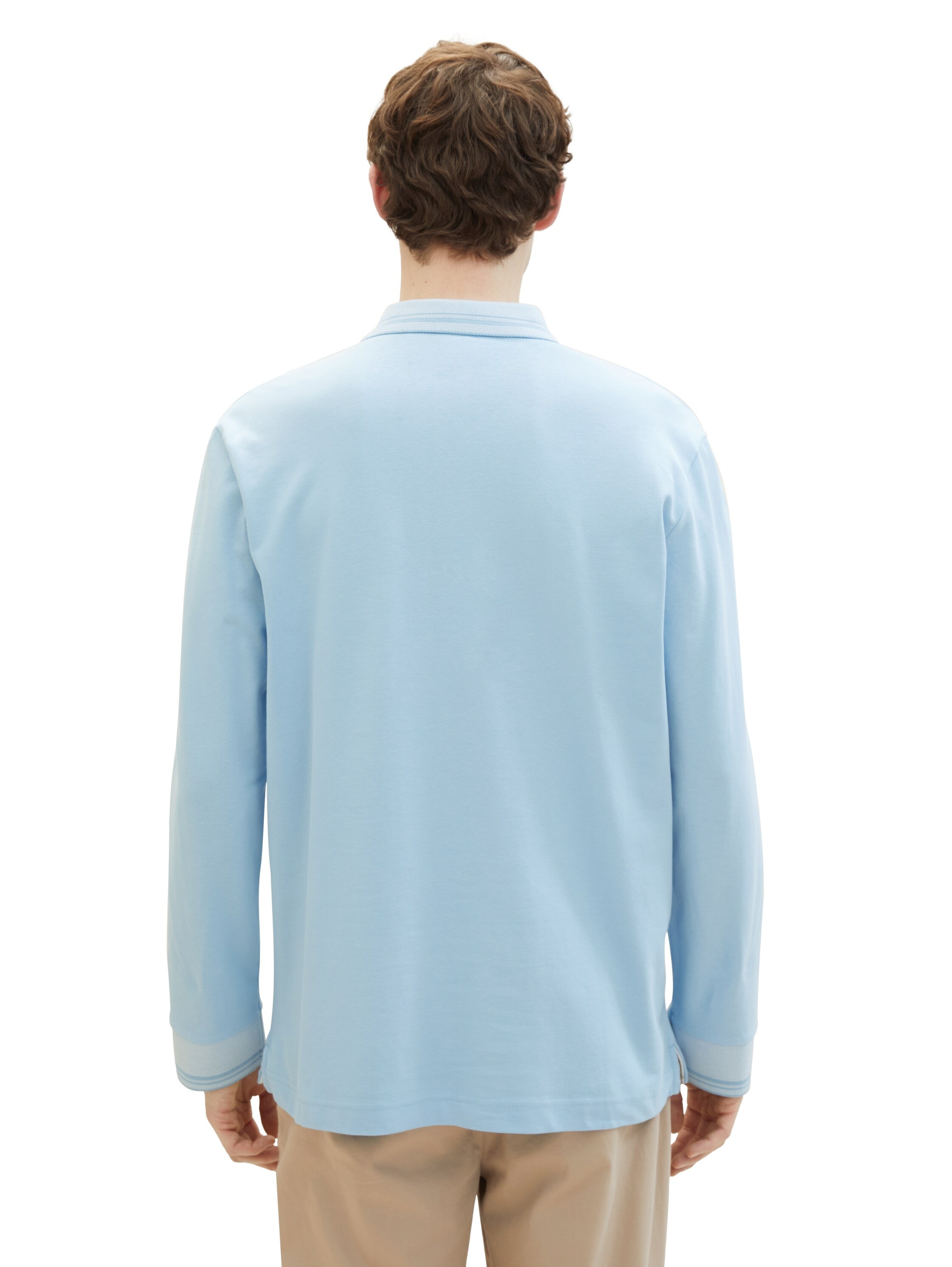 TOM TAILOR Langarm-Poloshirt, mit Logoprint