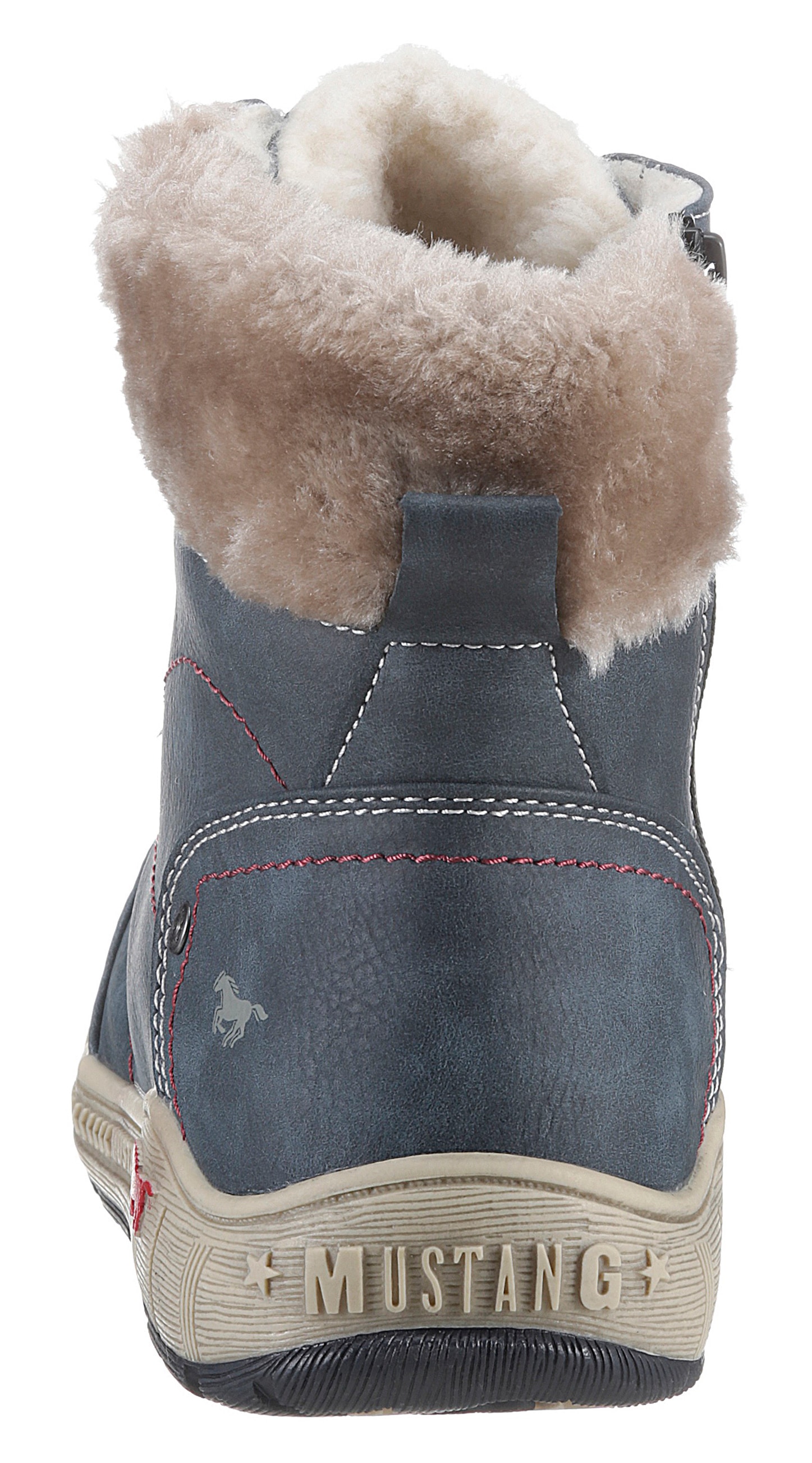 Mustang Shoes Winterboots, mit Kunstfellkragen in Weite G = weit