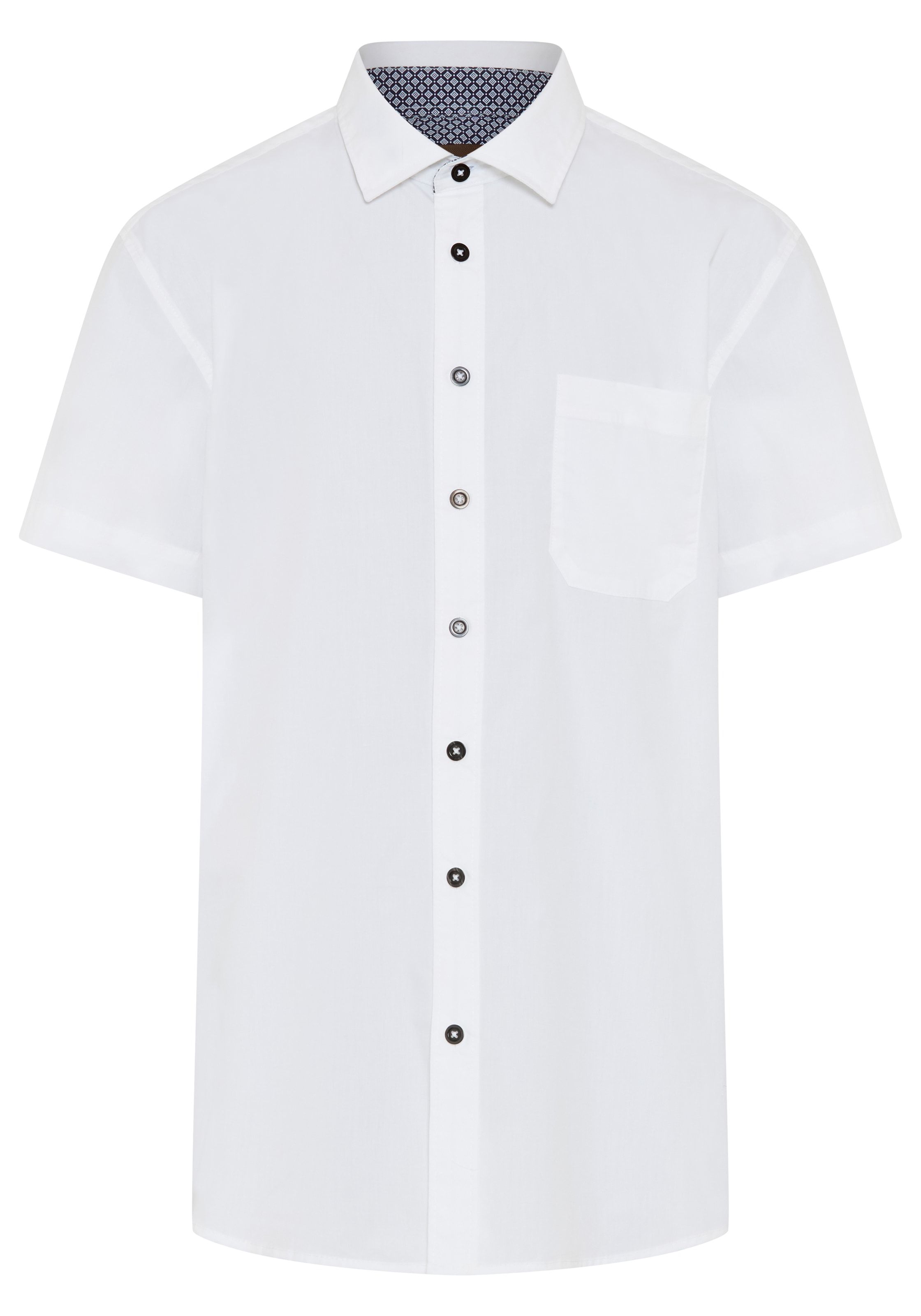 Man's World Plus Kurzarmhemd Kurzarm, für verschiedene Anlässe, aus Baumwolle und Polyester