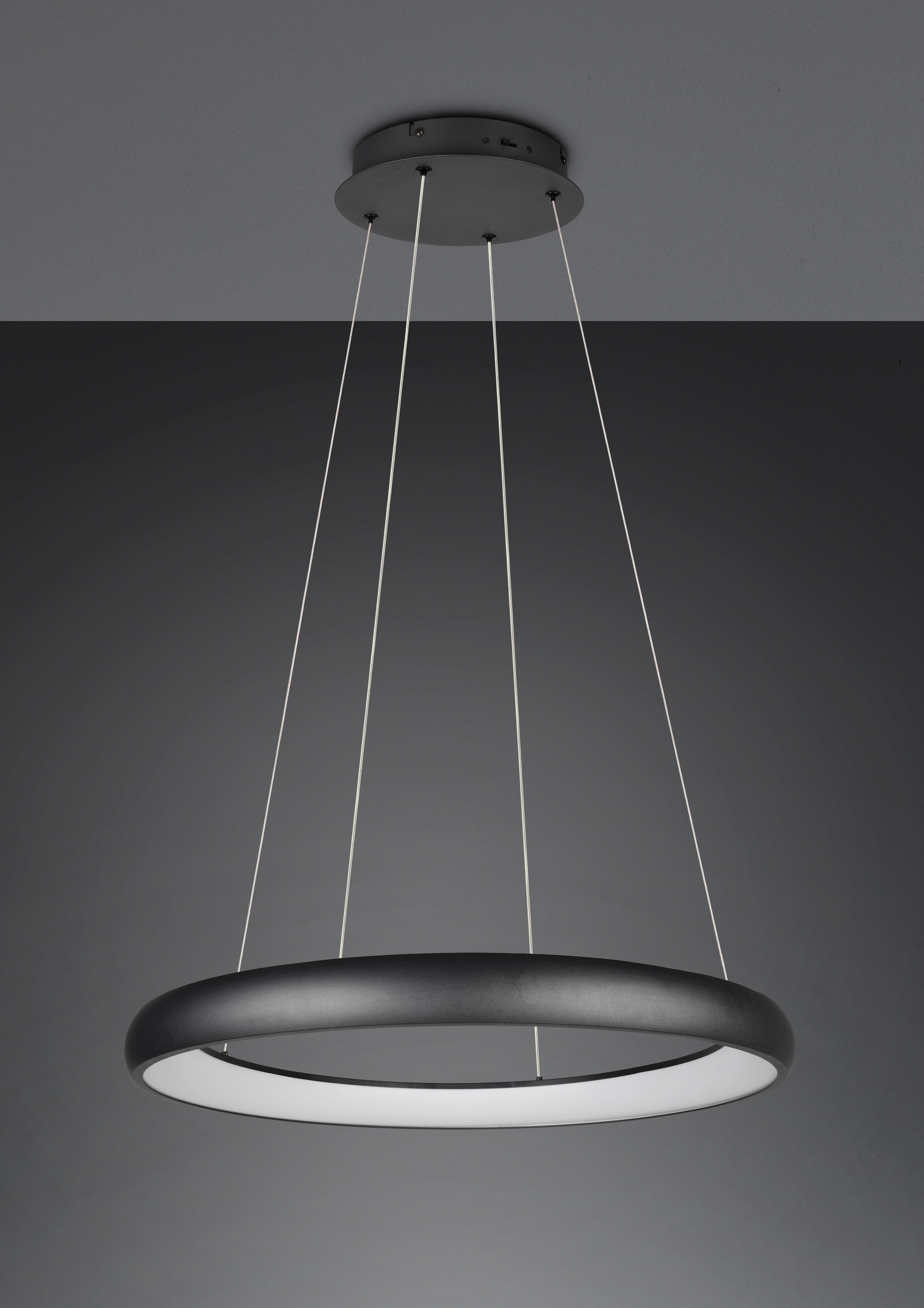 TRIO Leuchten LED Pendelleuchte »CARDONA, LED Ring Hängeleuchte, 6900 Lumen 59W, Lichtfarbe einstellbar«, 1 flammig, Leuchtmittel LED-Board | LED fest integriert, 2300/3000/4000K warmweiß bis kaltweiß, 3 Stufen dimmbar Höhe 150cm Ø75