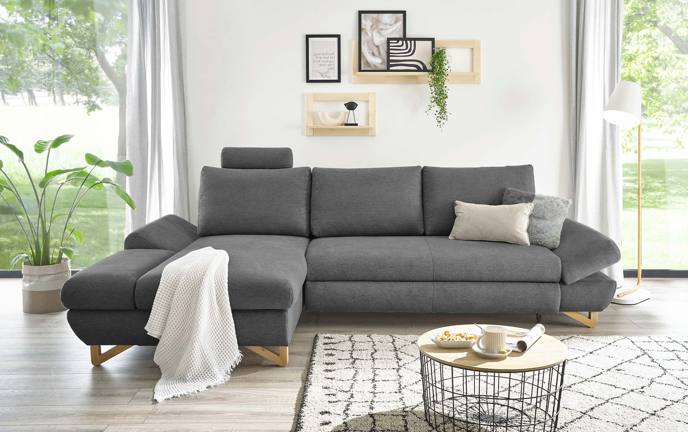 INOSIGN Ecksofa »City/Giron, L-Form,«, verstellbare Armlehnen mit Rasterfunktion