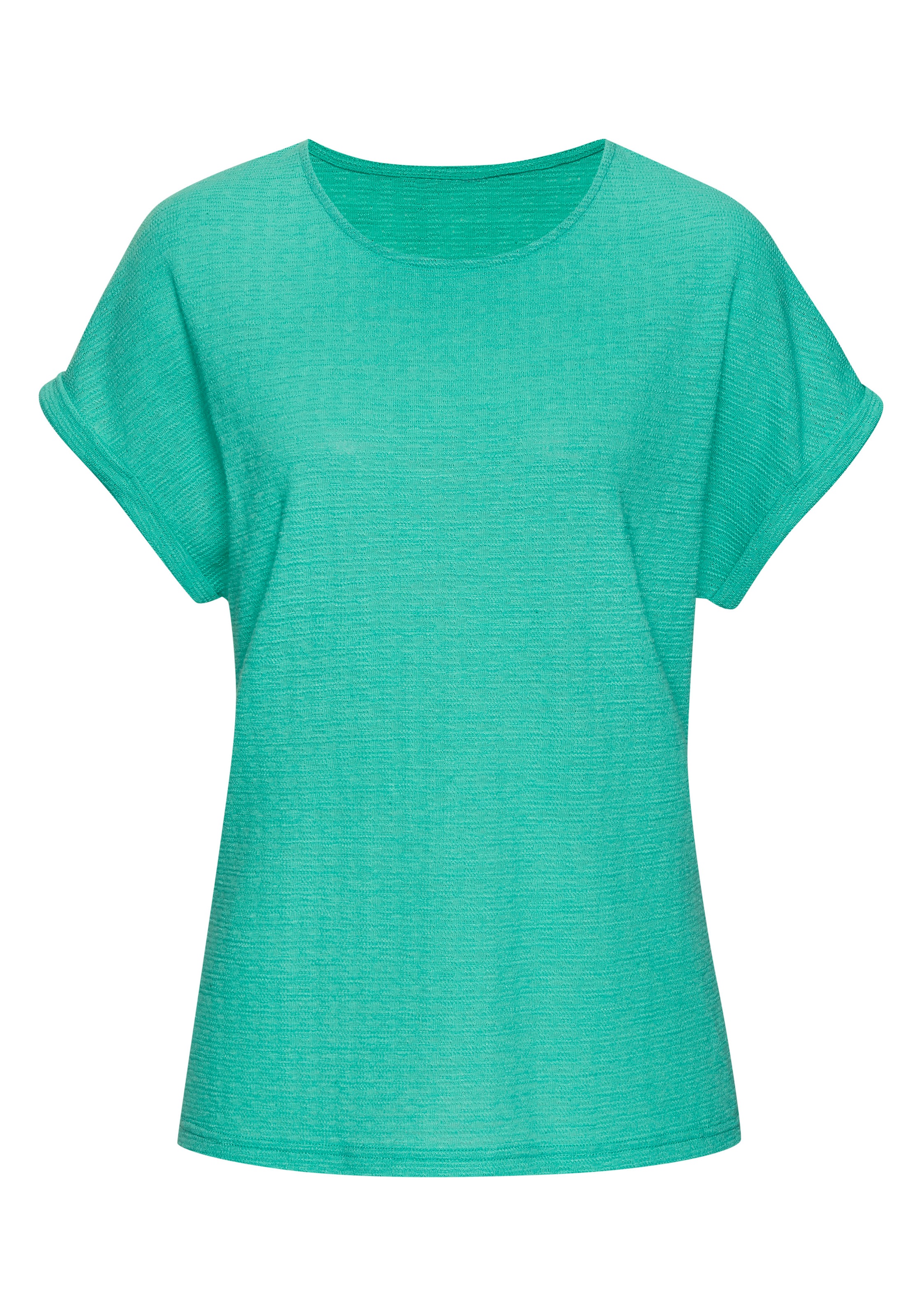 Vivance T-Shirt »mit modischer Struktur«, aus bügelfreier Qualität mit Baumwolle