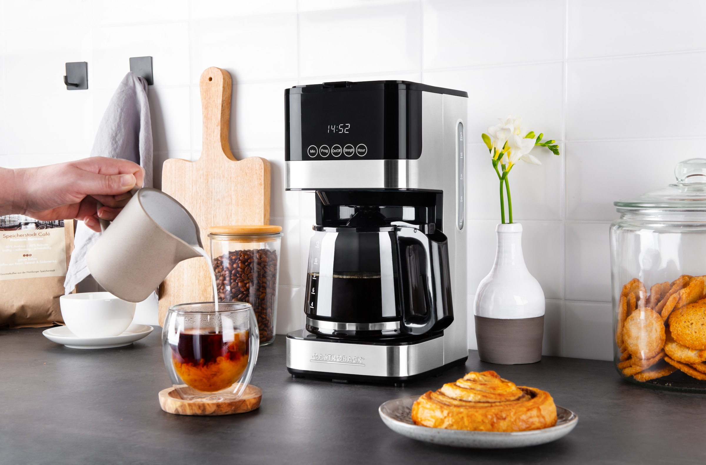 Gastroback Filterkaffeemaschine »Design Essential 42701«, 1,5 l Kaffeekanne, Edelstahlfilter, 1x4