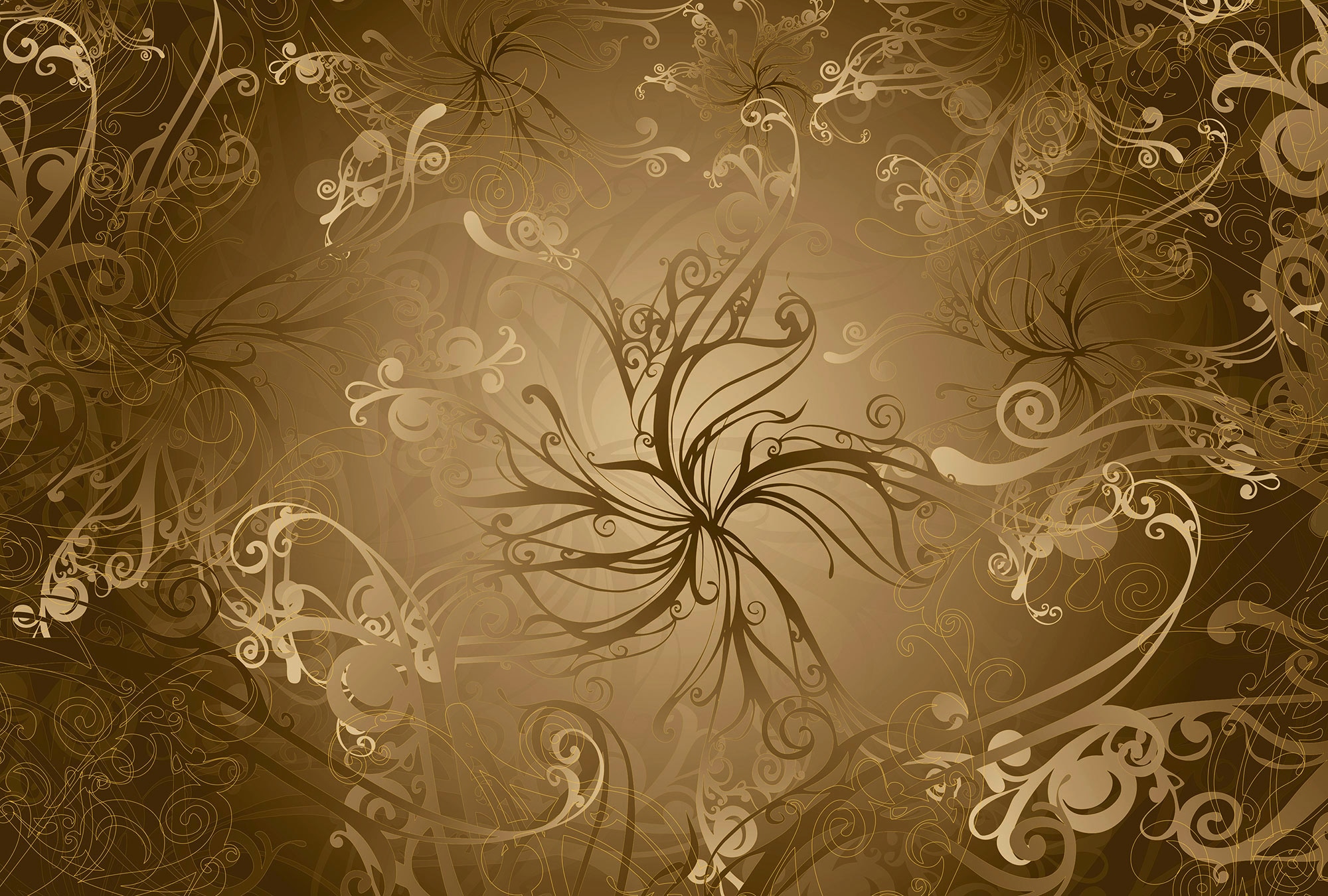 Komar Fototapete »Vlies Fototapete - Gold - Größe 368 x 254 cm« Motiv | bedruckt glatt