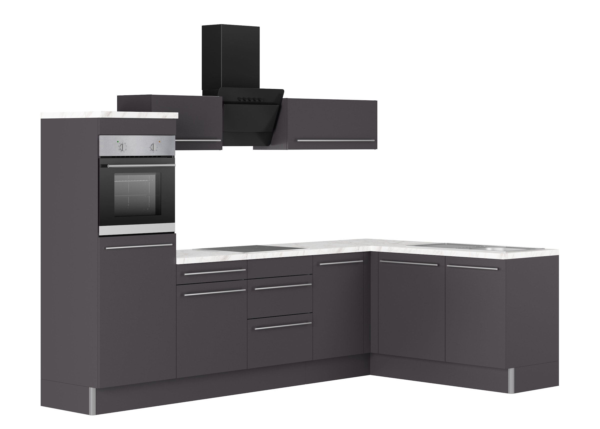 KOCHSTATION Küche »KS-Bern2« Stellmaße 295 x 175 cm, wahlweise mit E-Geräte günstig online kaufen