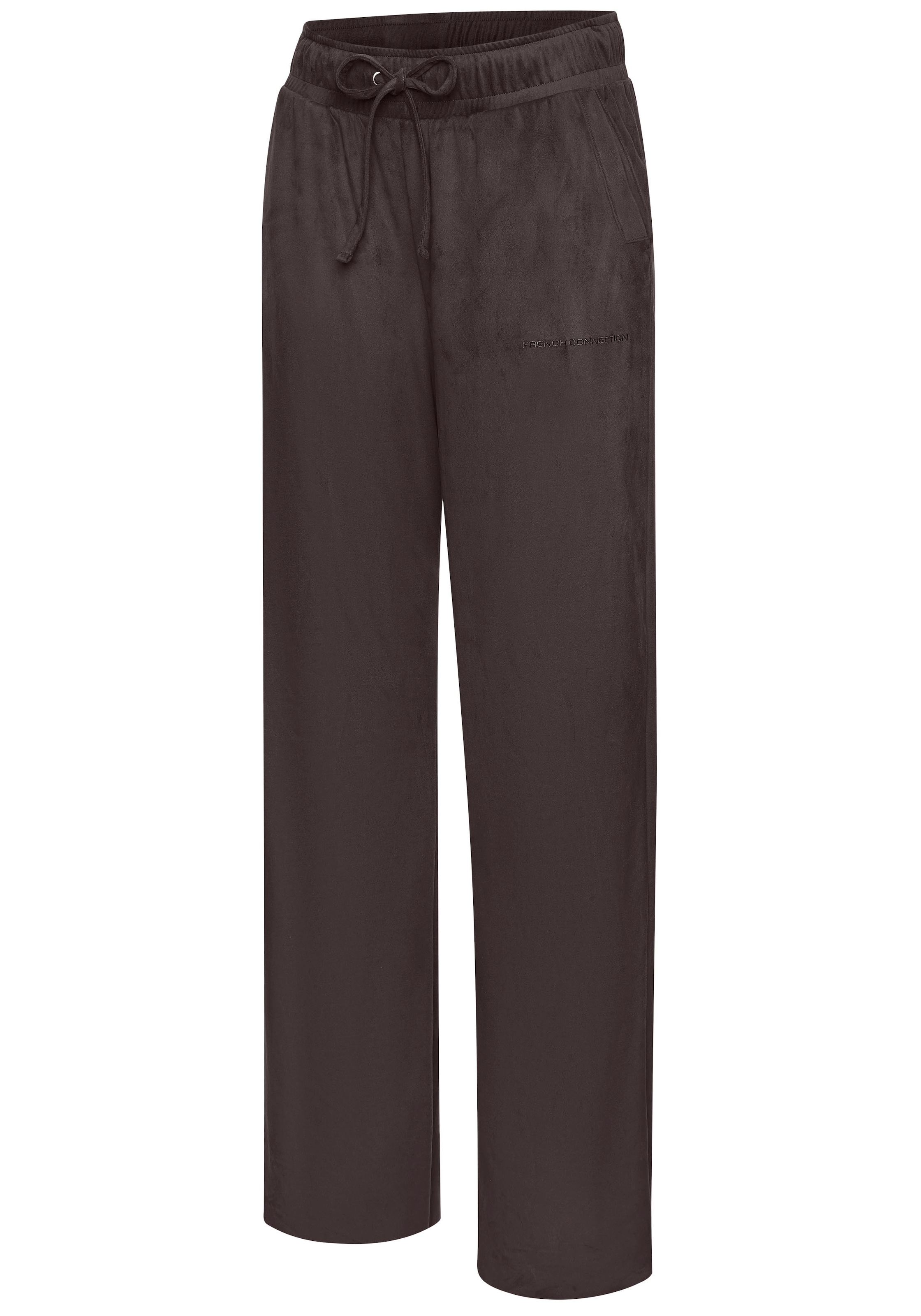 French Connection Schlupfhose  aus Veloursleder-Imitat mit seitlichen Taschen, Loungewear