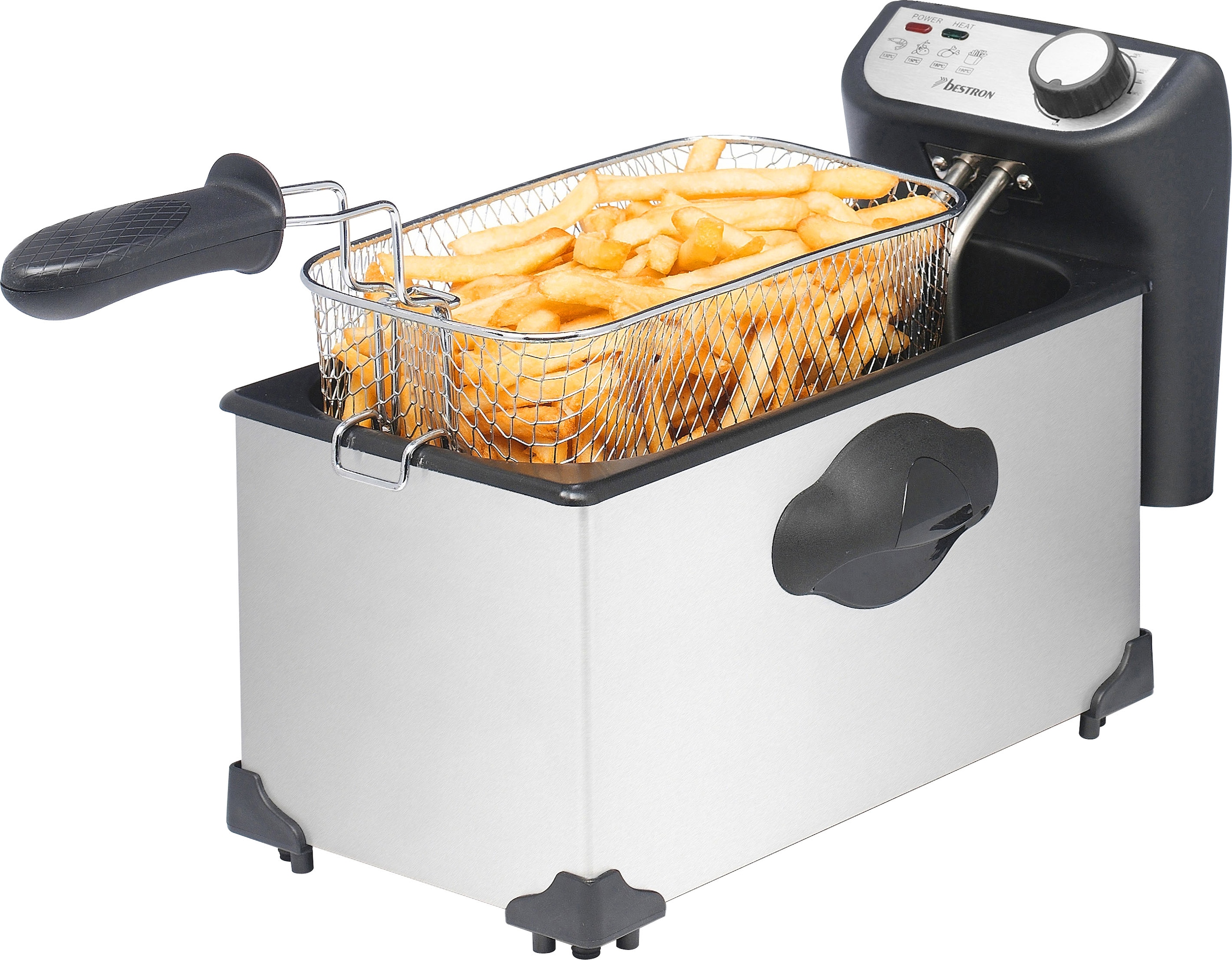 bestron Fritteuse »AF351«, 2000 W, 1 kg, 3,5 L, Kaltzonentechnologie, spülmaschinengeeignet