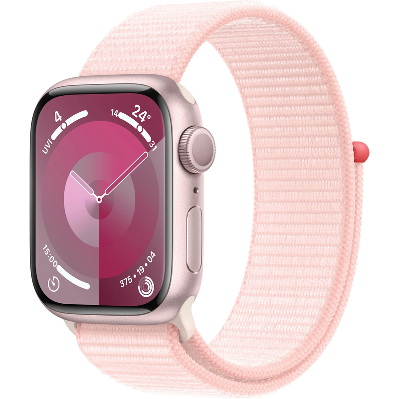 APPLE Smartwatch »Watch Series 9 Aluminium« (4, 1 cm / 1, 69 ′′) Watch OS 10;EKG;Blutsauerstoff App;Herzfrequenz Rosa