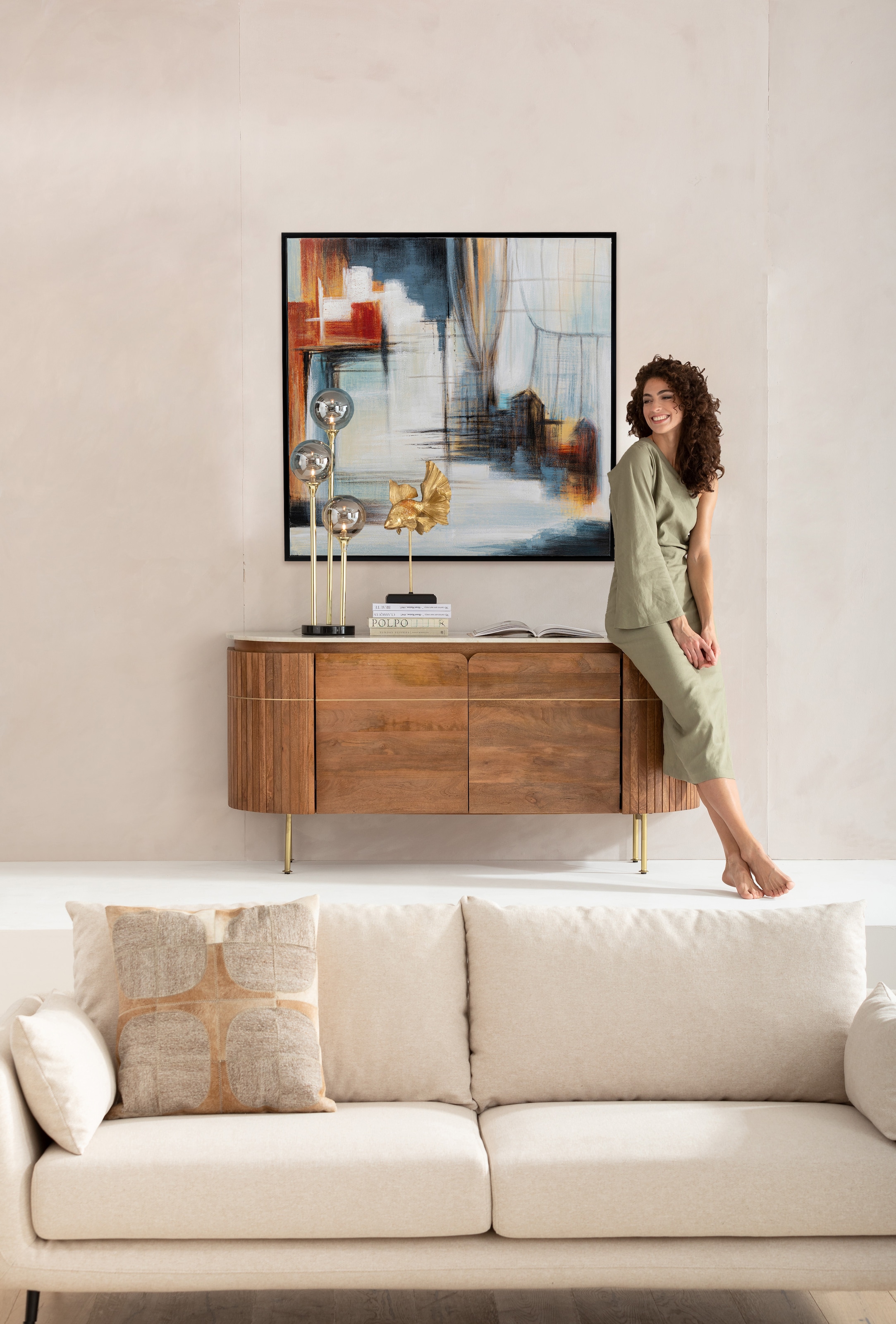 Kare Design Bild mit Rahmen »Gerahmtes Bild Visione Front 100x100cm« 1, 
