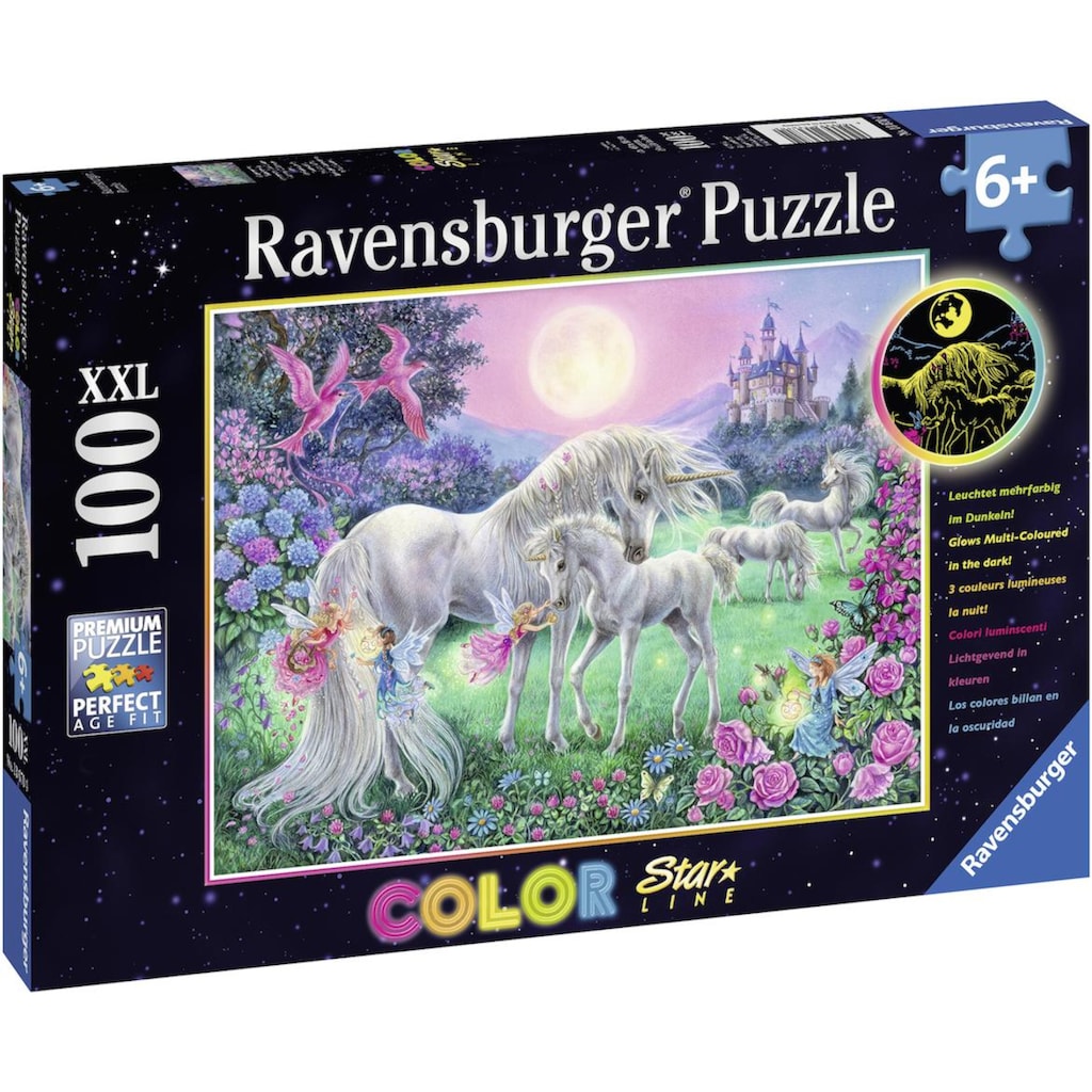 Ravensburger Puzzle »Color Star Line, Einhörner im Mondschein«