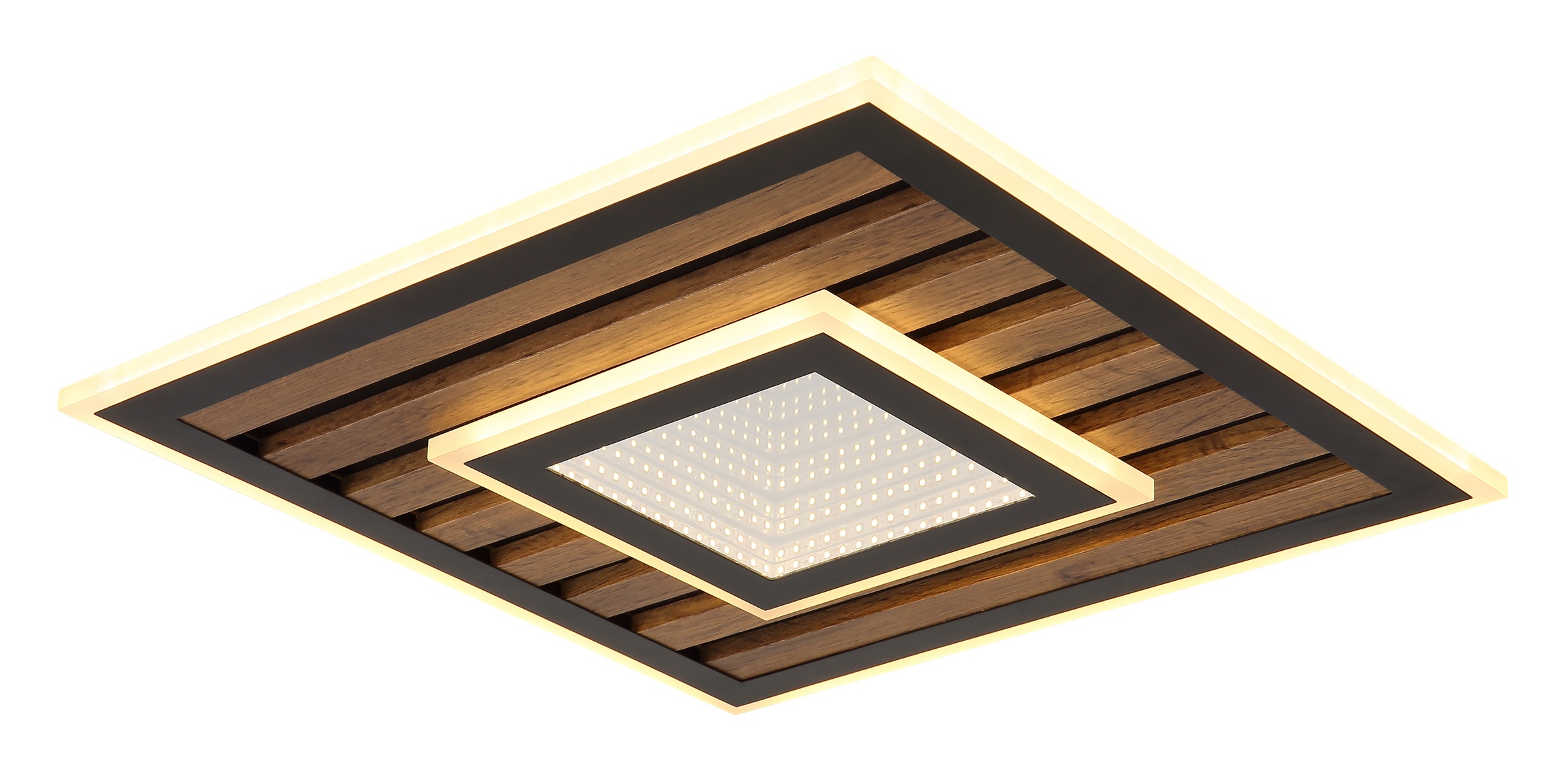 GLOBO LIGHTING LED Deckenleuchte »WOODY« LED-Modul 1 Stk. Warmweiß Deckenlampe, Wohnzimmer, Schlafzimmer, Design Lampe