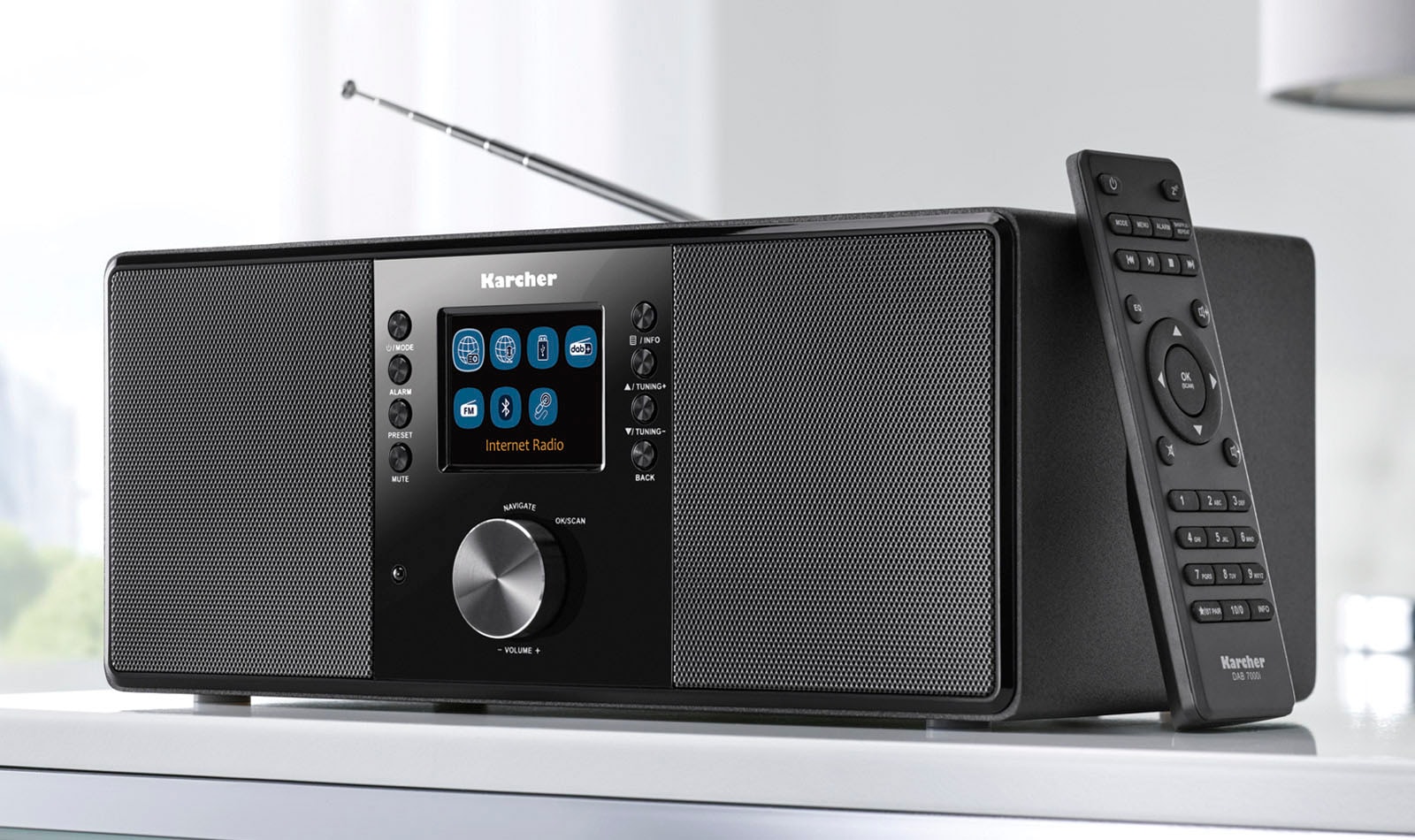 Internetradio-FM-Tuner RDS kaufen »DAB 14 mit RDS-UKW (Bluetooth-WLAN W) Internet-Radio auf Rechnung mit Karcher 7000i«, Digitalradio (DAB+)-