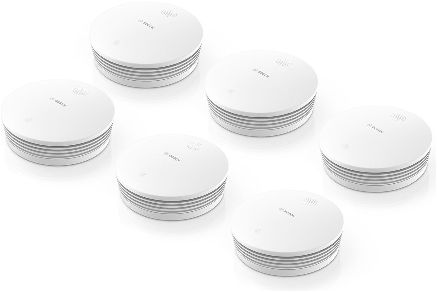 BOSCH Gefahrenmeldeanlage »Smart Home Rauchwarnmelder II 6er-Set« weiß Über den Smart Home Controller sind Ihre Rauchwarnmelder nicht nur...